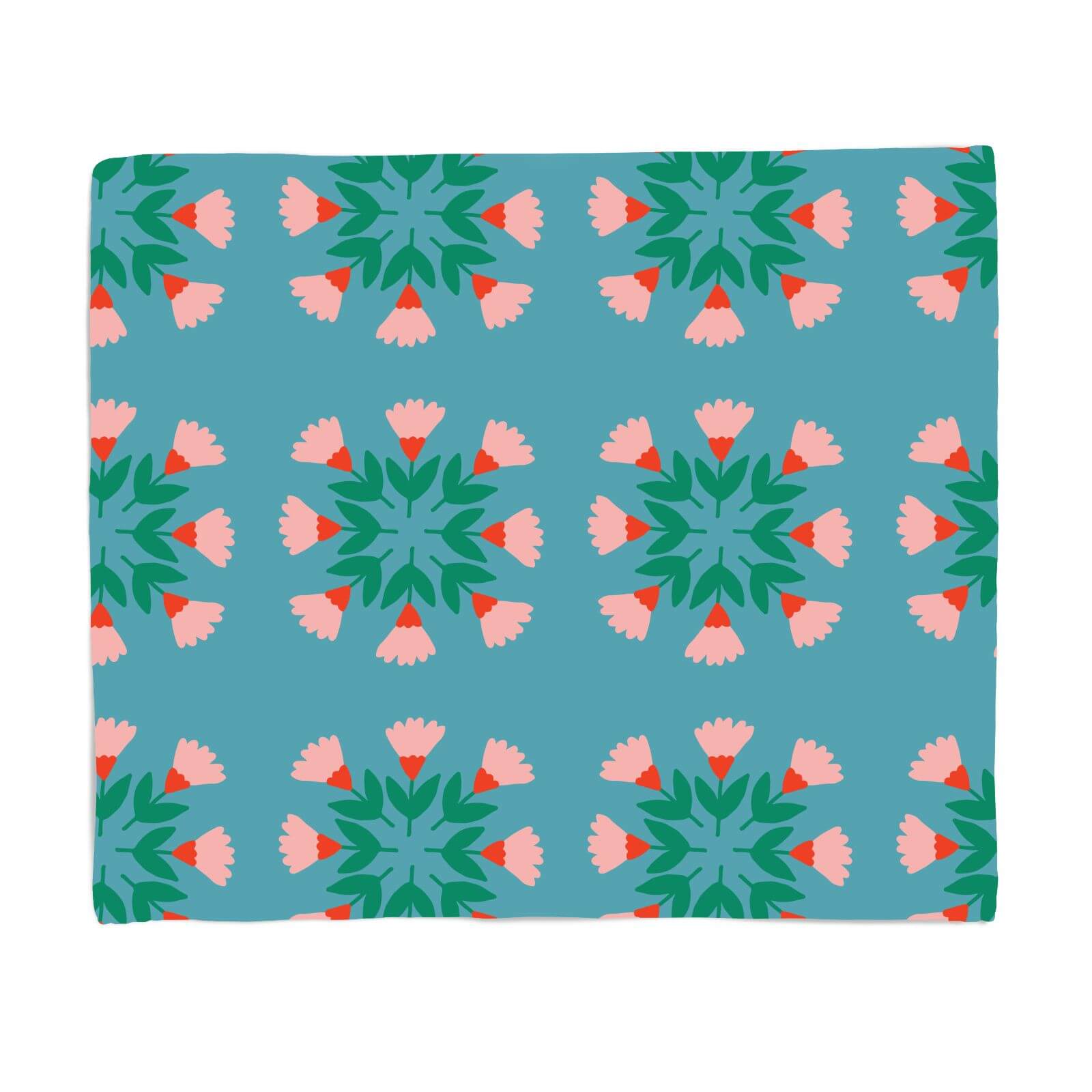 Circle Bunch Florals Fleece Blanket - S