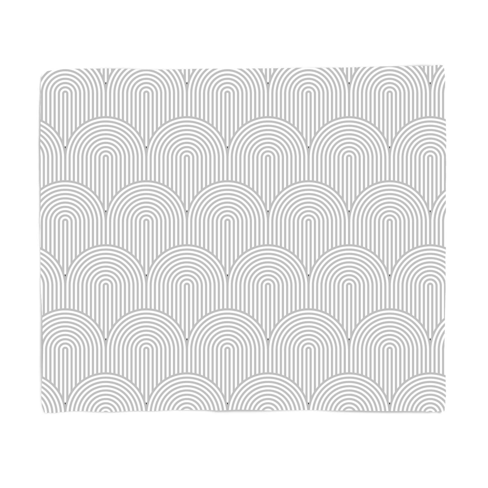 Trippy Rainbow Grey Fleece Blanket - S