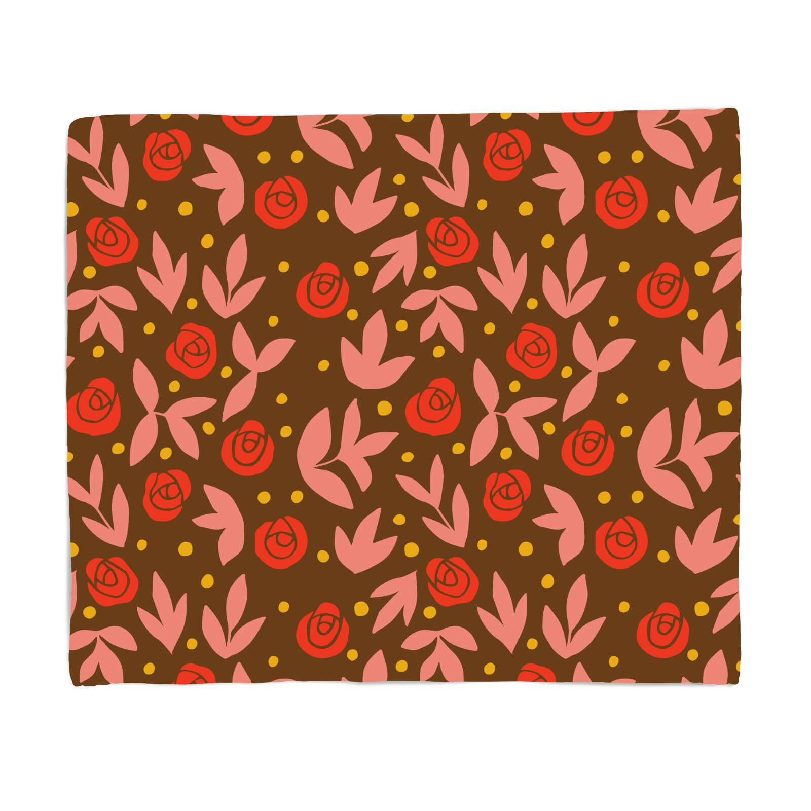 Retro Roses Fleece Blanket - S