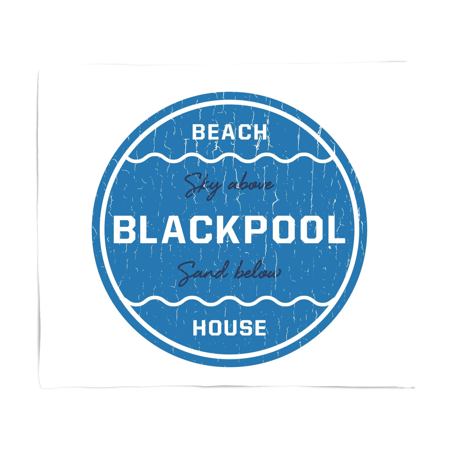 Blackpool Beach Badge Fleece Blanket - S