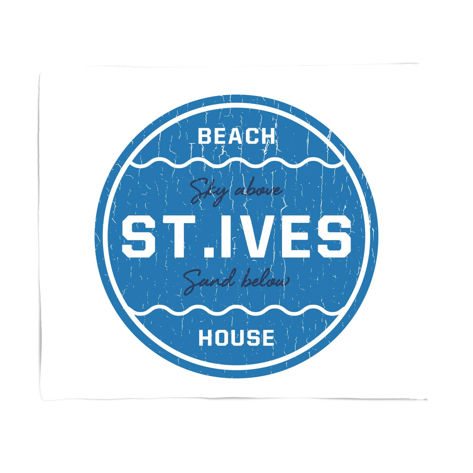 St.Ive's Beach Badge Fleece Blanket - S