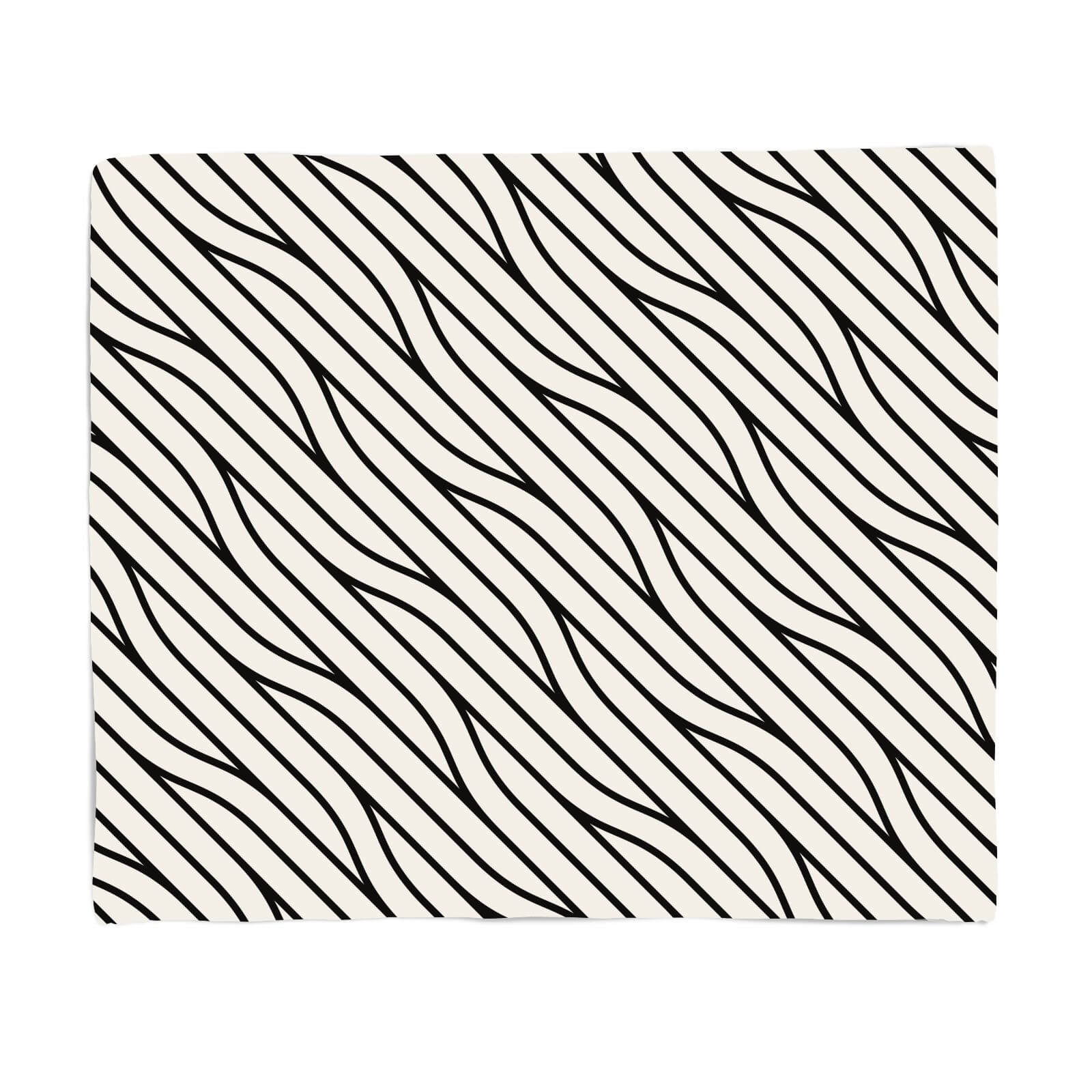 Light Diagonal Parallels Fleece Blanket - S