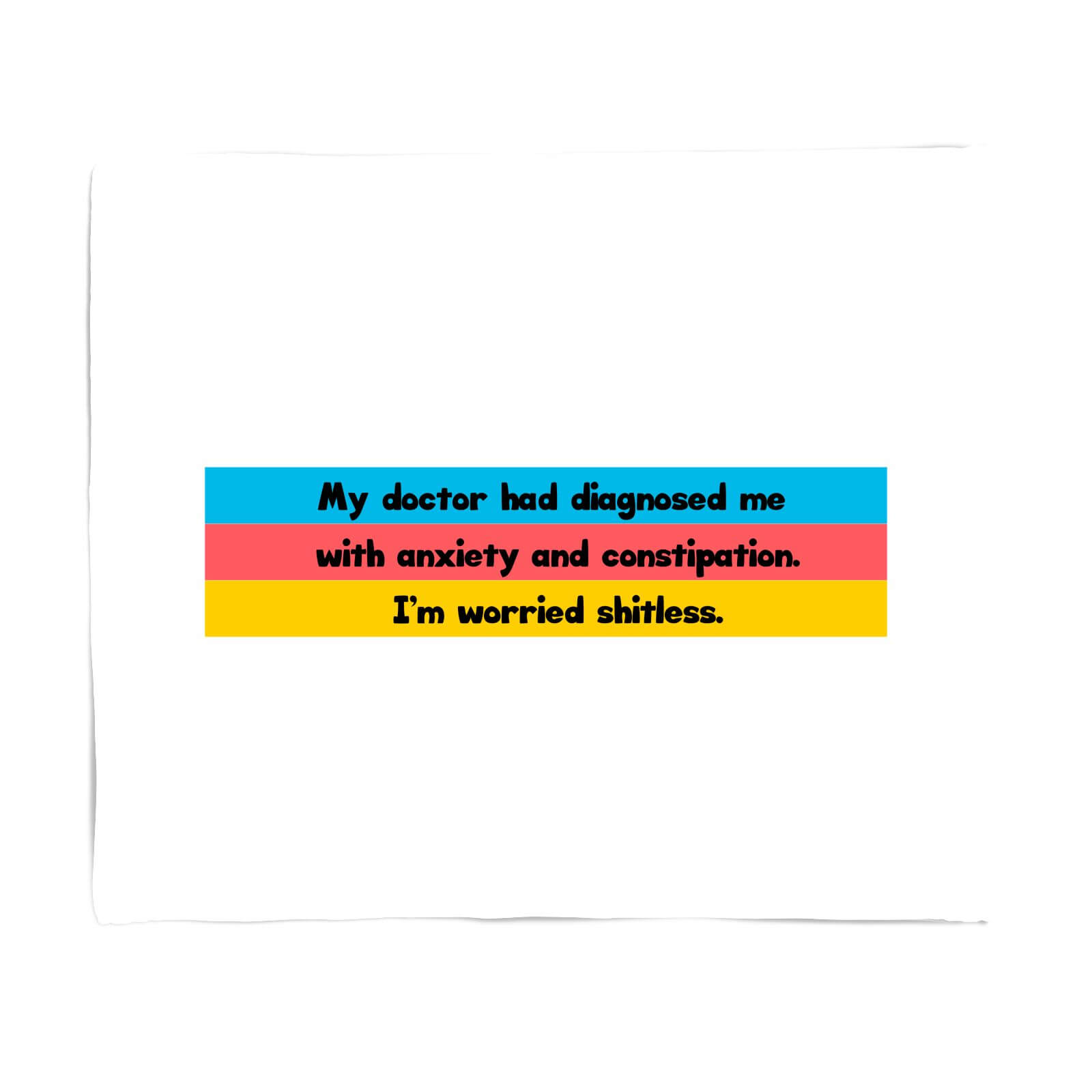 Worried Shitless Fleece Blanket - S