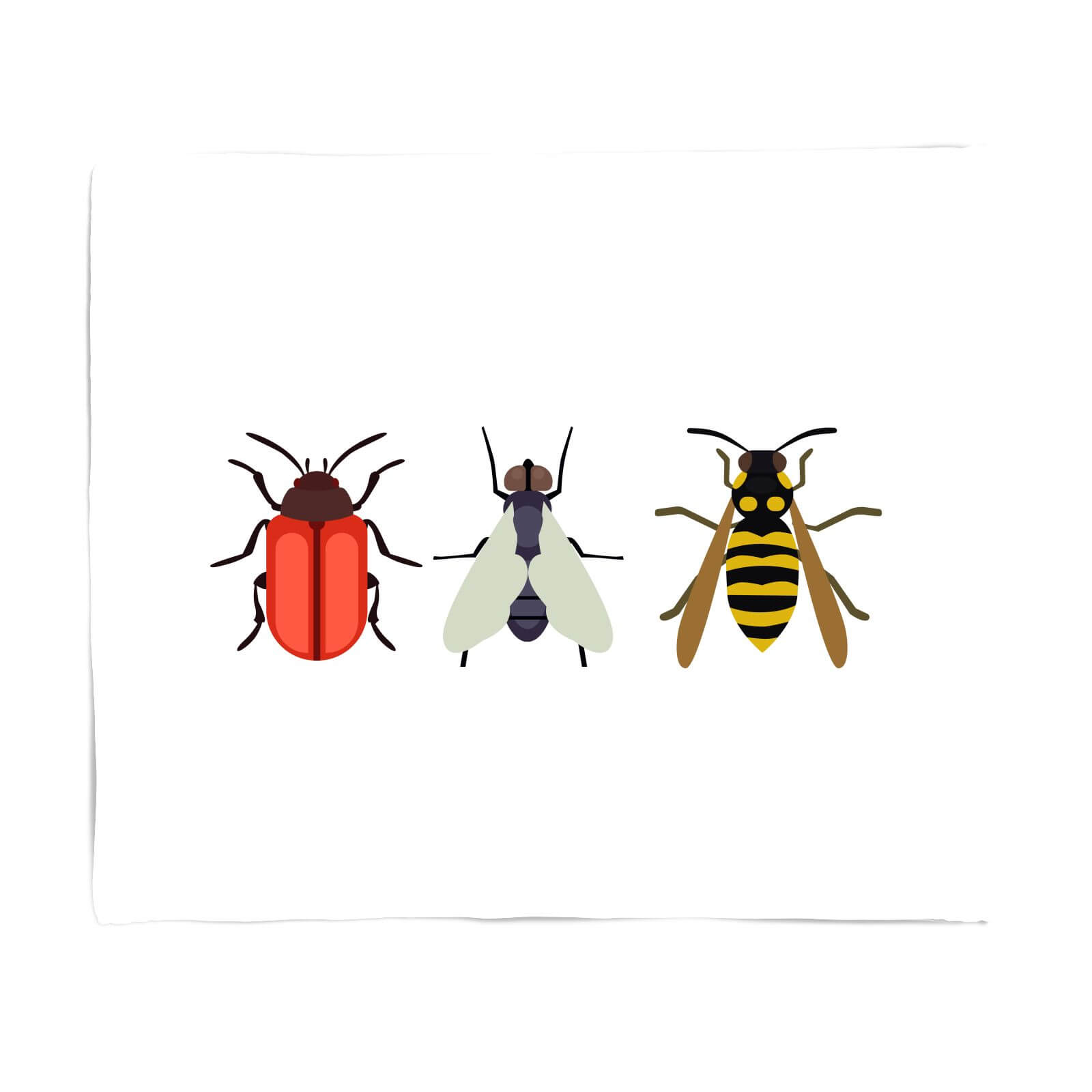 Three Insects Fleece Blanket - S