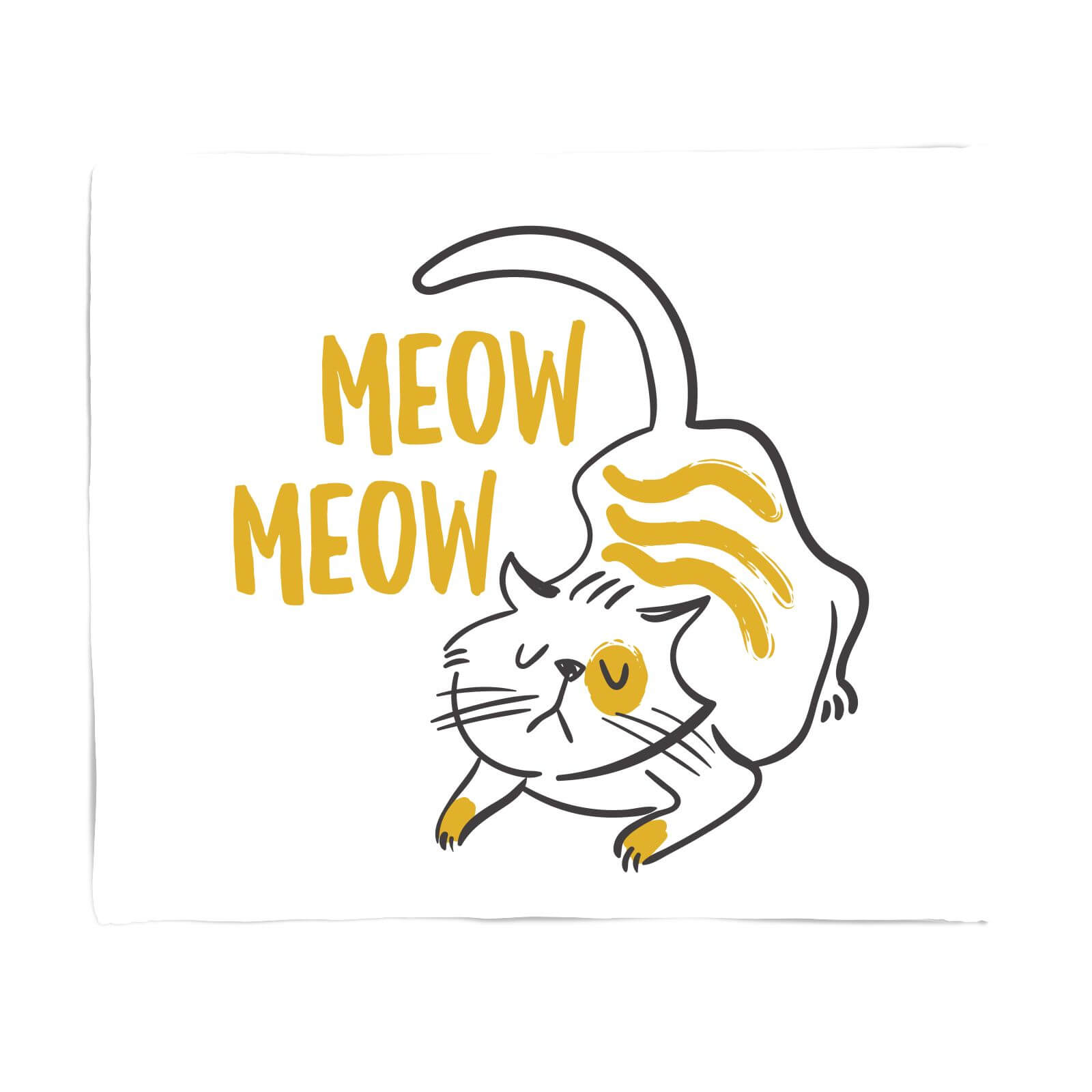 Meow Meow Cat Fleece Blanket - S