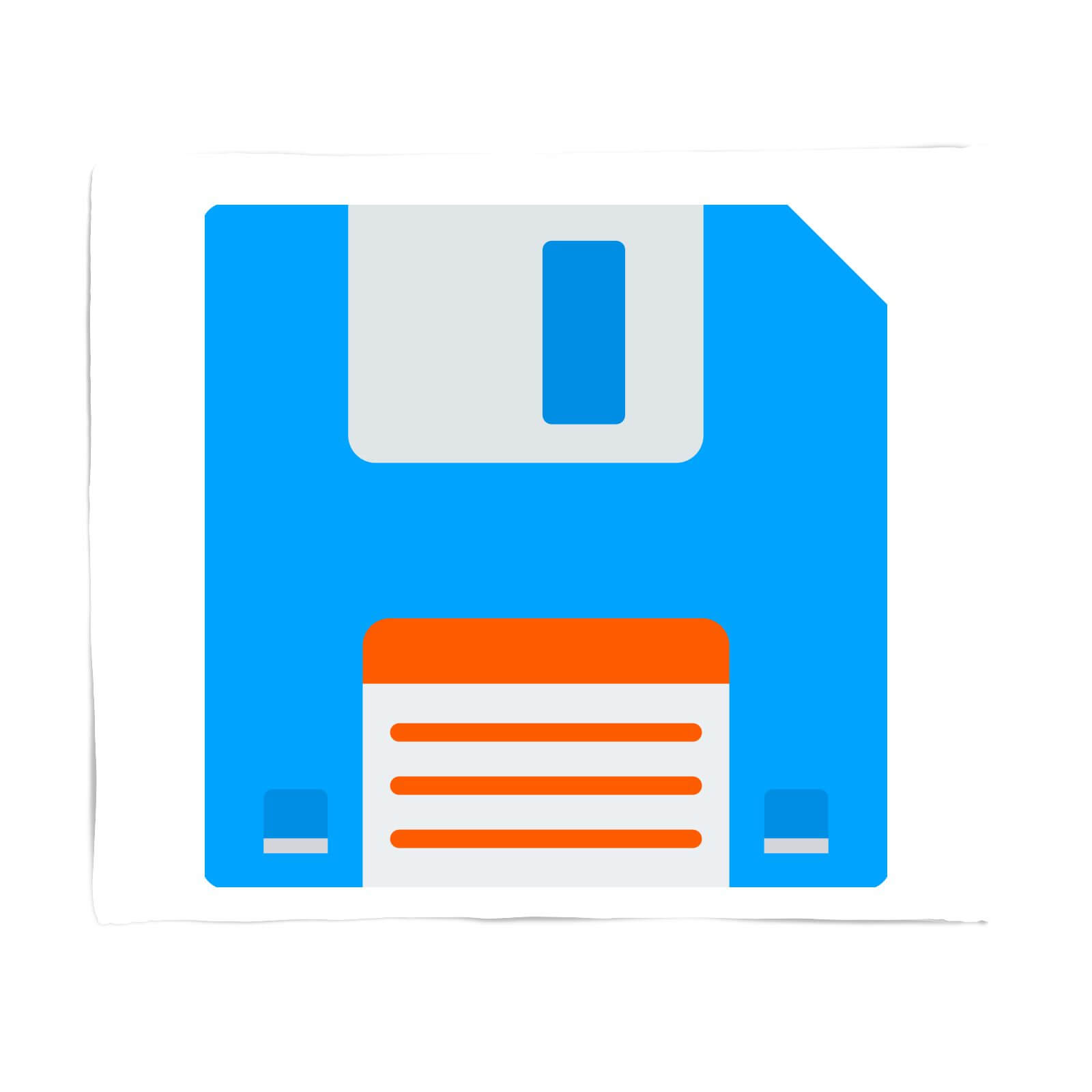 Blue Floppy Disk Fleece Blanket - S
