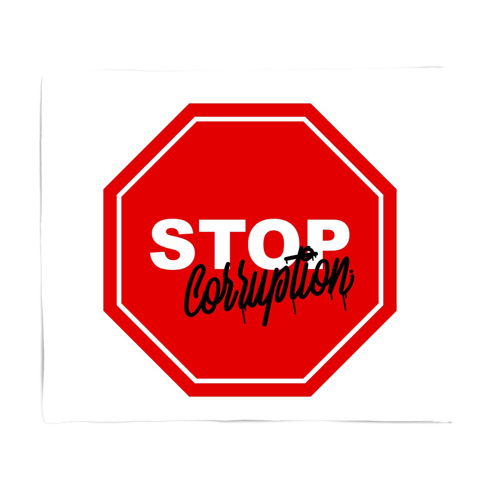 Stop Corruption Fleece Blanket - S