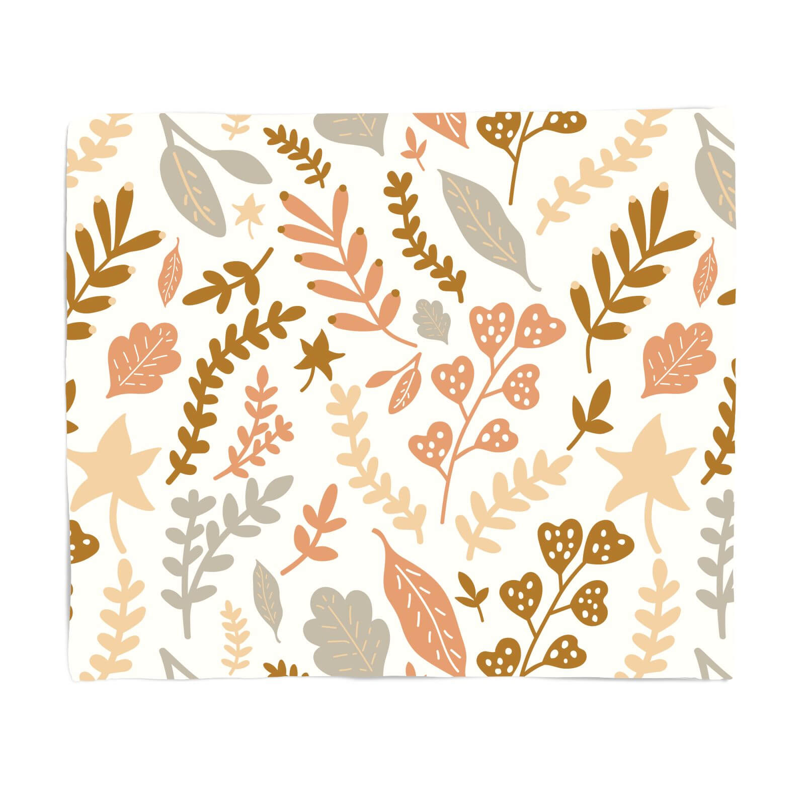Mixed Leaves Fleece Blanket - S