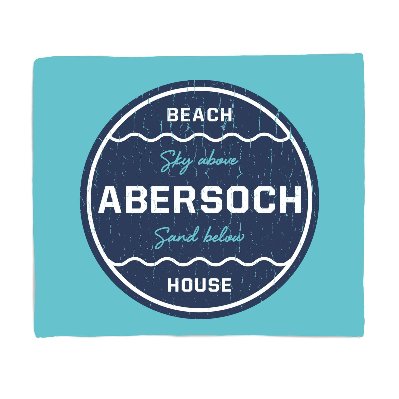 Abersoch Beach Badge Fleece Blanket - S