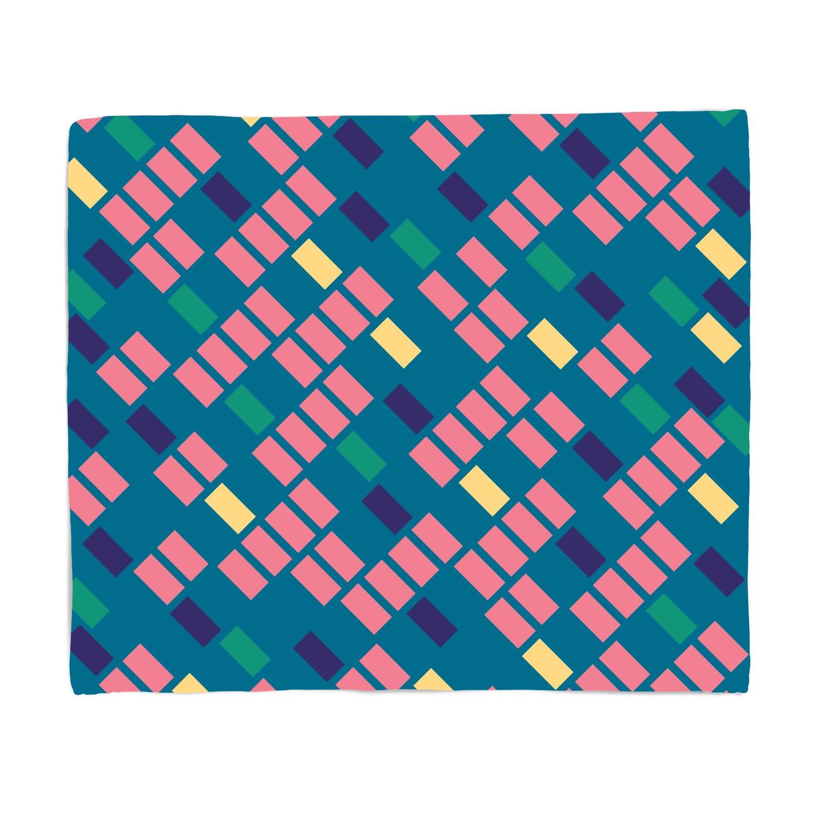 Rainbow Scattered Lines Fleece Blanket - S