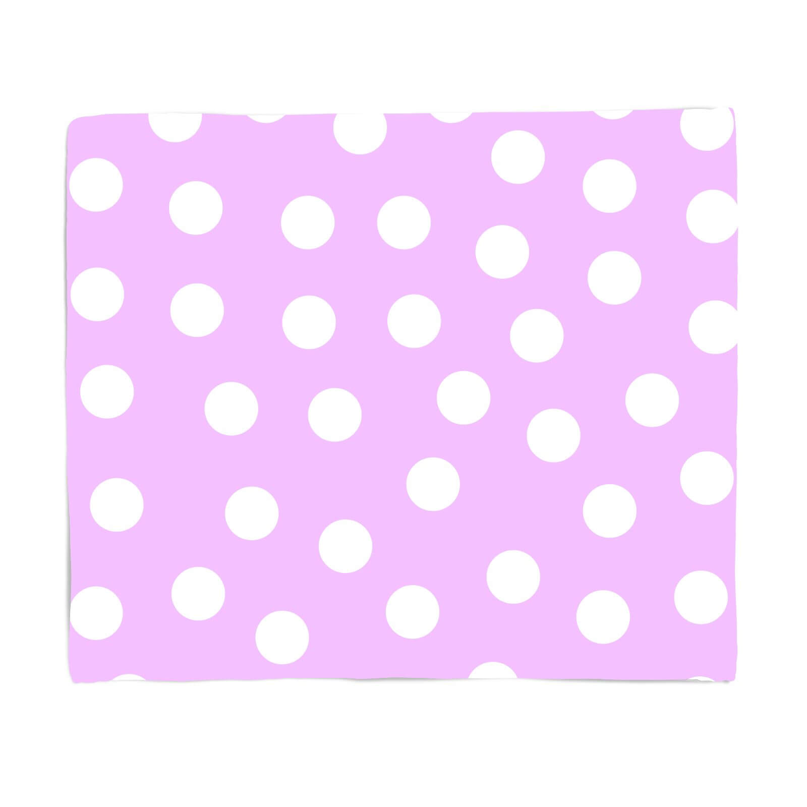 Light Pink Polka Dots Fleece Blanket - S