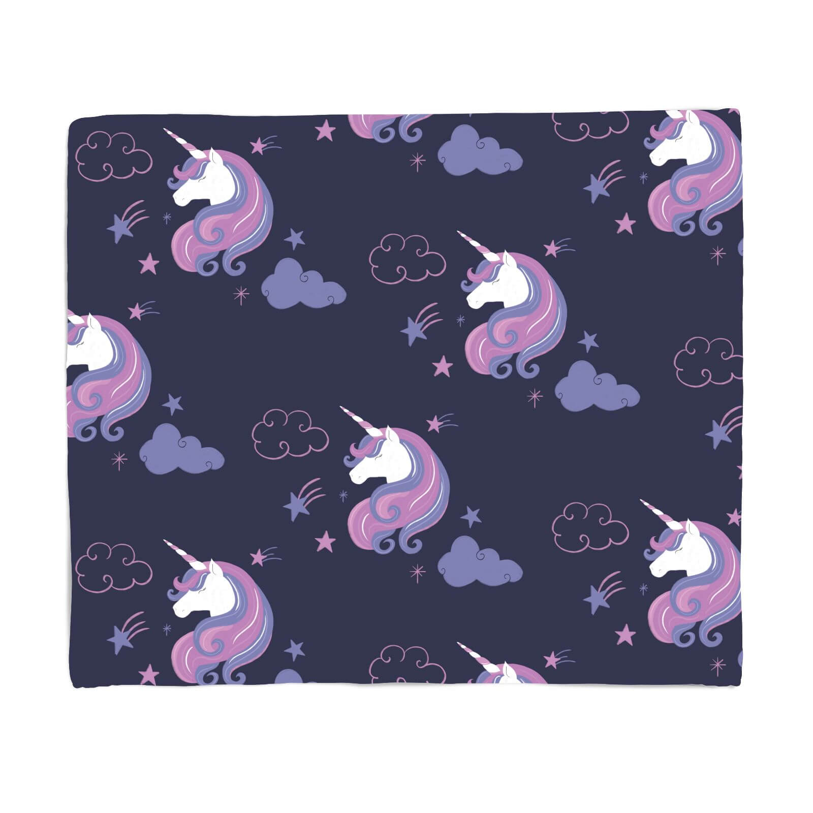 Unicorn Dreams Pattern Fleece Blanket - S