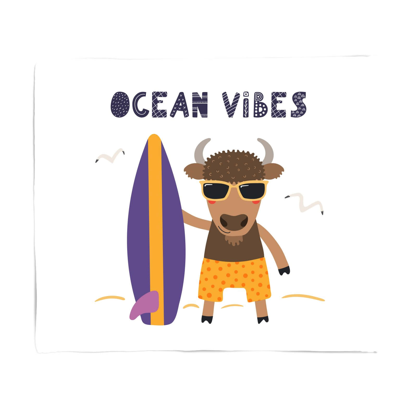 Ocean Vibes Fleece Blanket - S