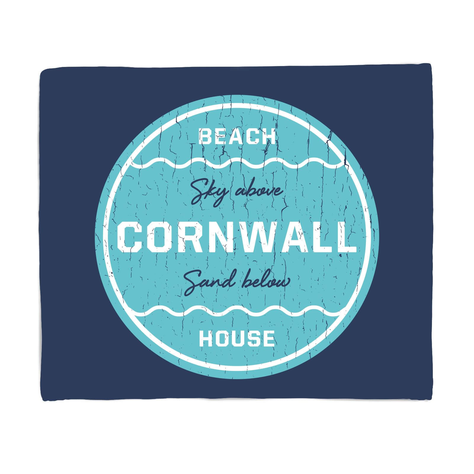 Cornwall Beach Badge Fleece Blanket - S