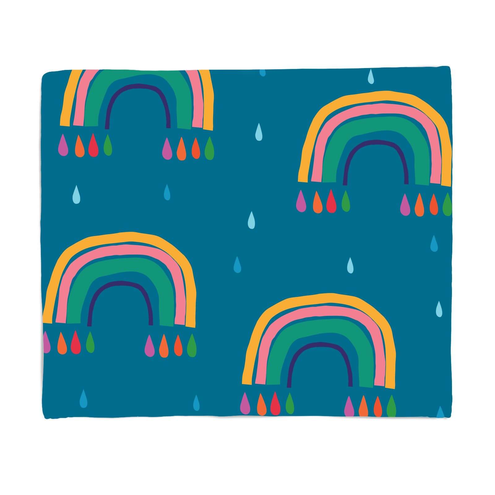 Rainbows & Rain Fleece Blanket - S