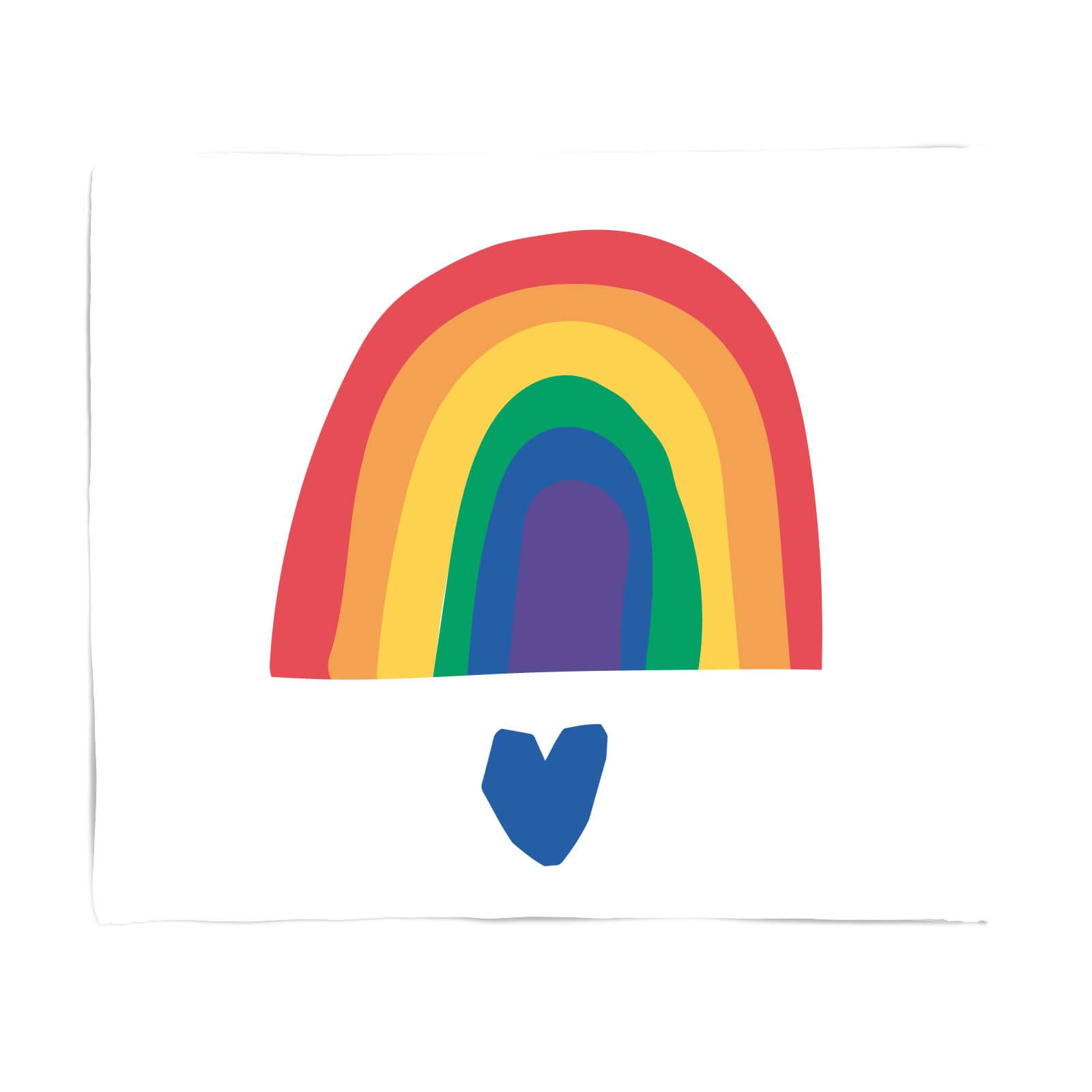 Rainbow And Heart Fleece Blanket - S