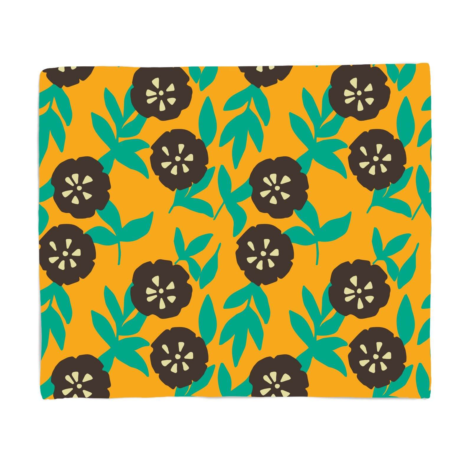 Retro Pansy Fleece Blanket - S