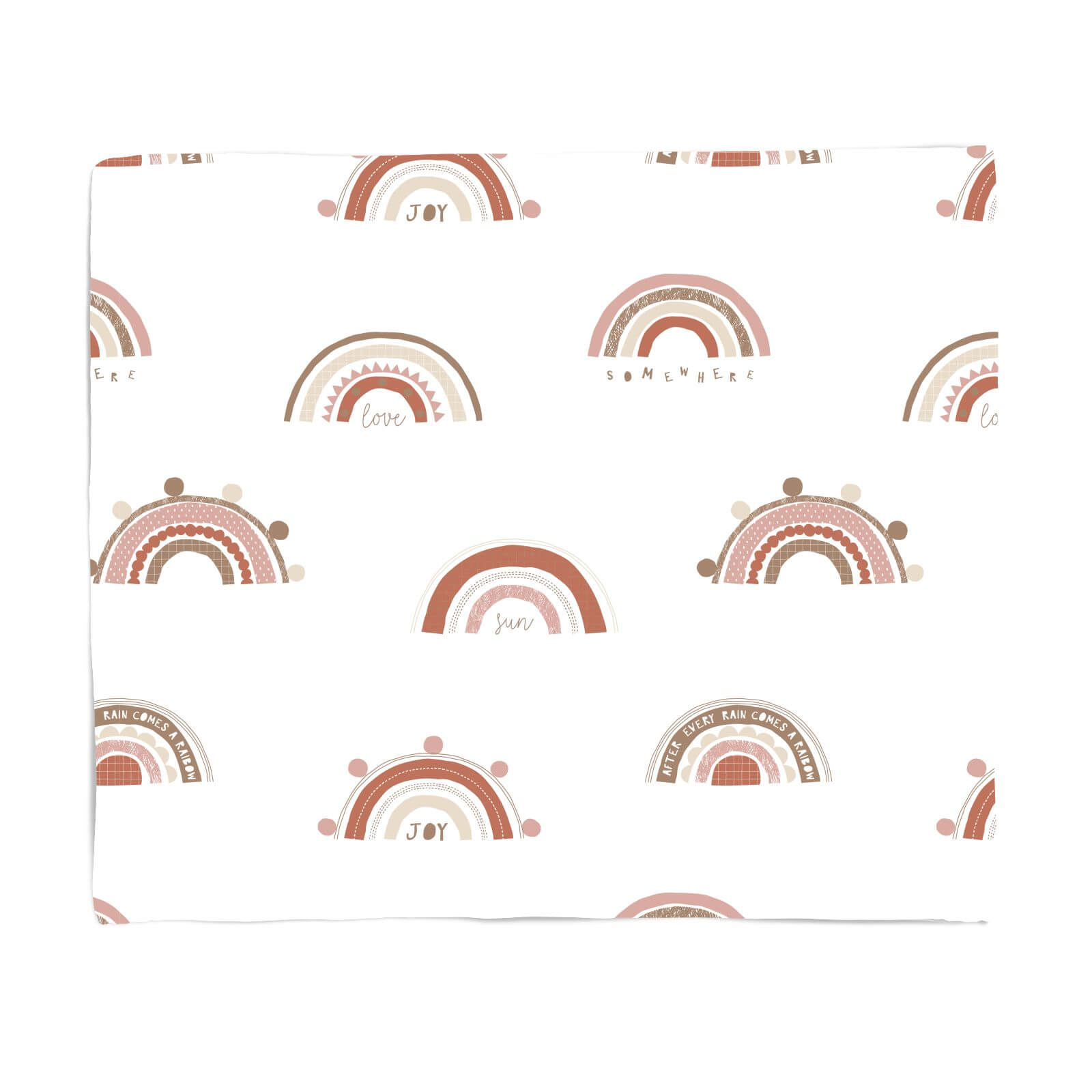 Neutral Rainbows Fleece Blanket - S
