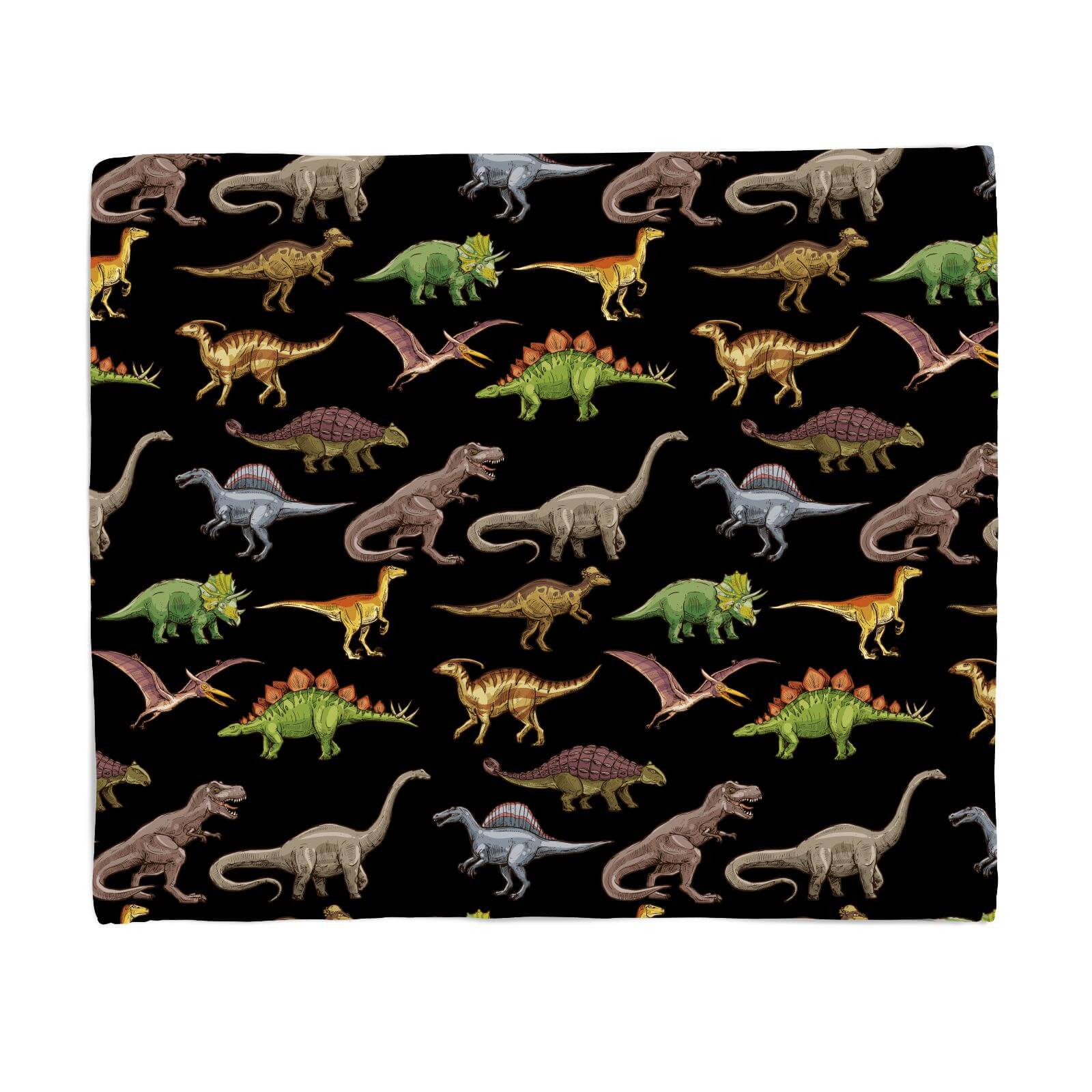 Dino Pattern Fleece Blanket - S
