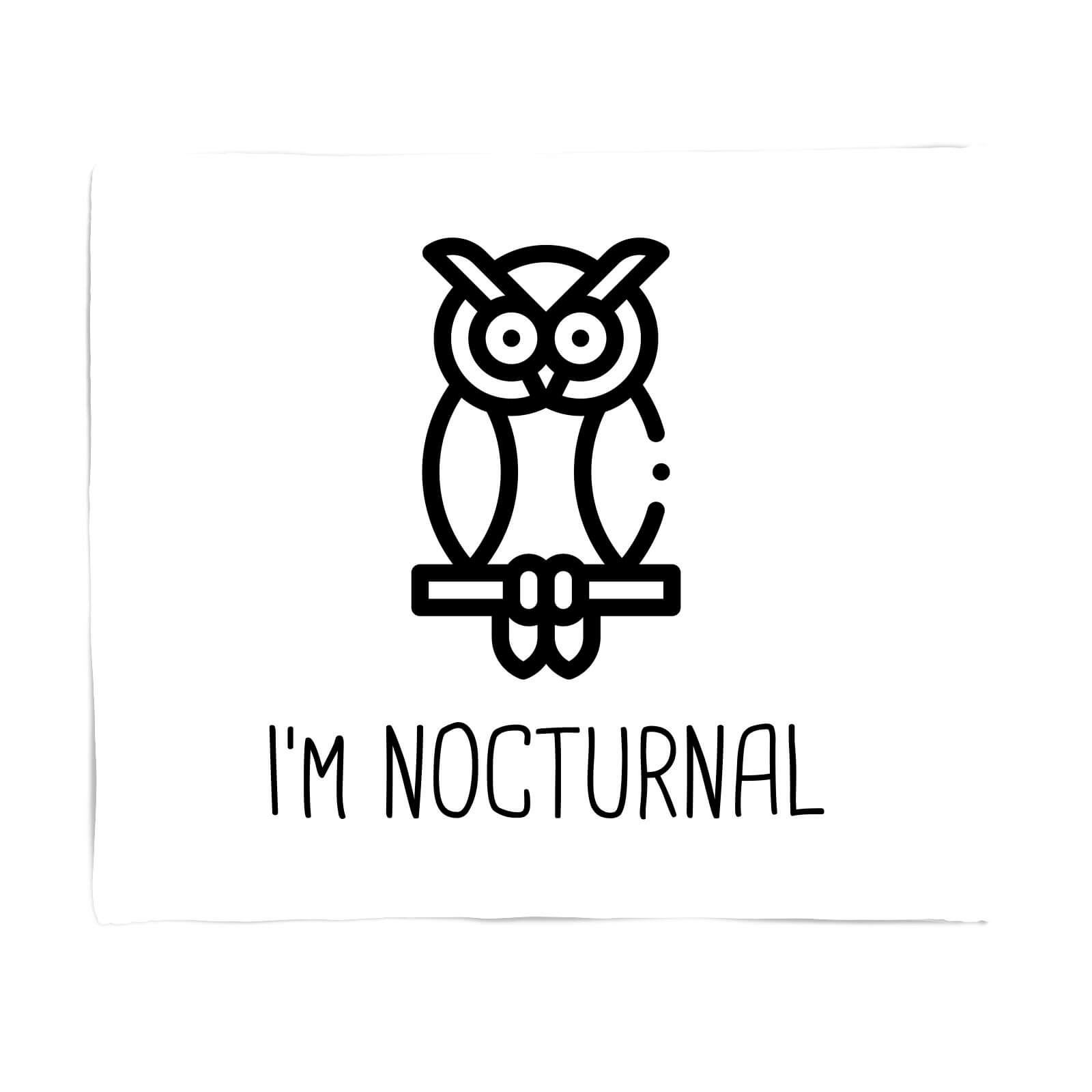 I'm Nocturnal Fleece Blanket - S