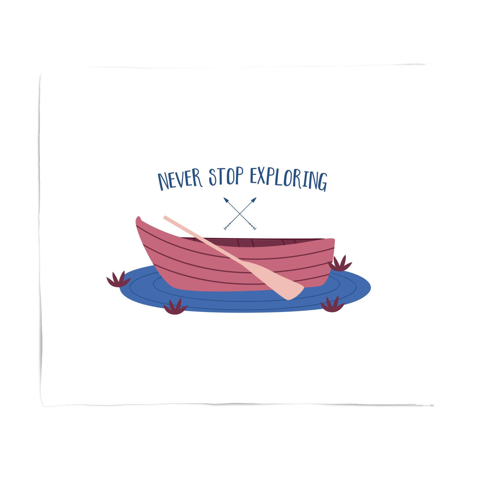 Never Stop Exploring Fleece Blanket - S