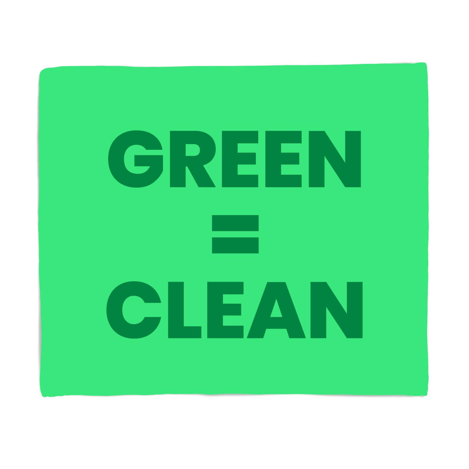 Green = Clean Fleece Blanket - S