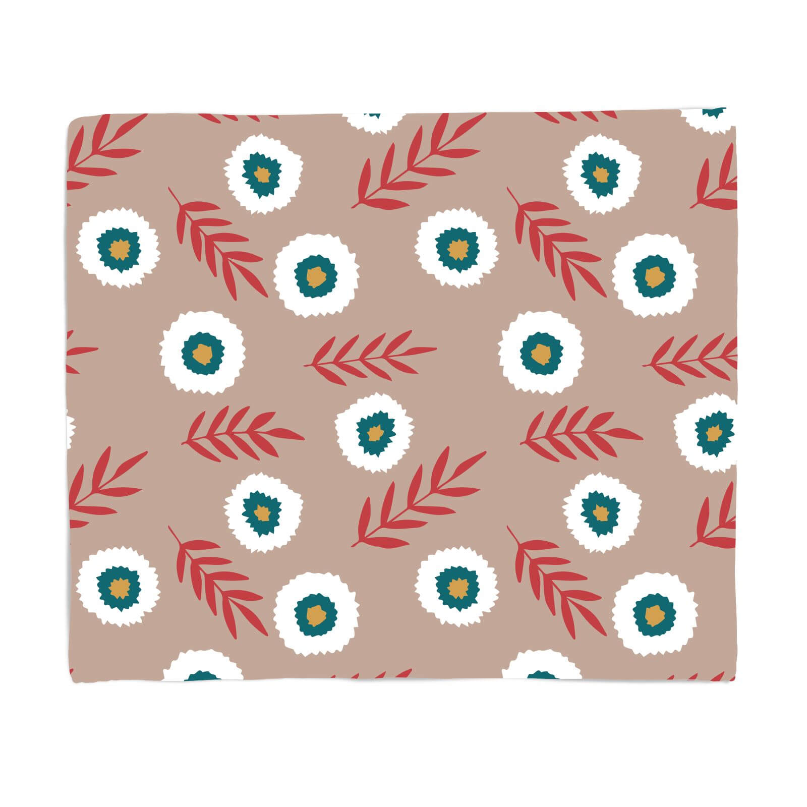 Fuzzy Flowers And Branches Fleece Blanket - S