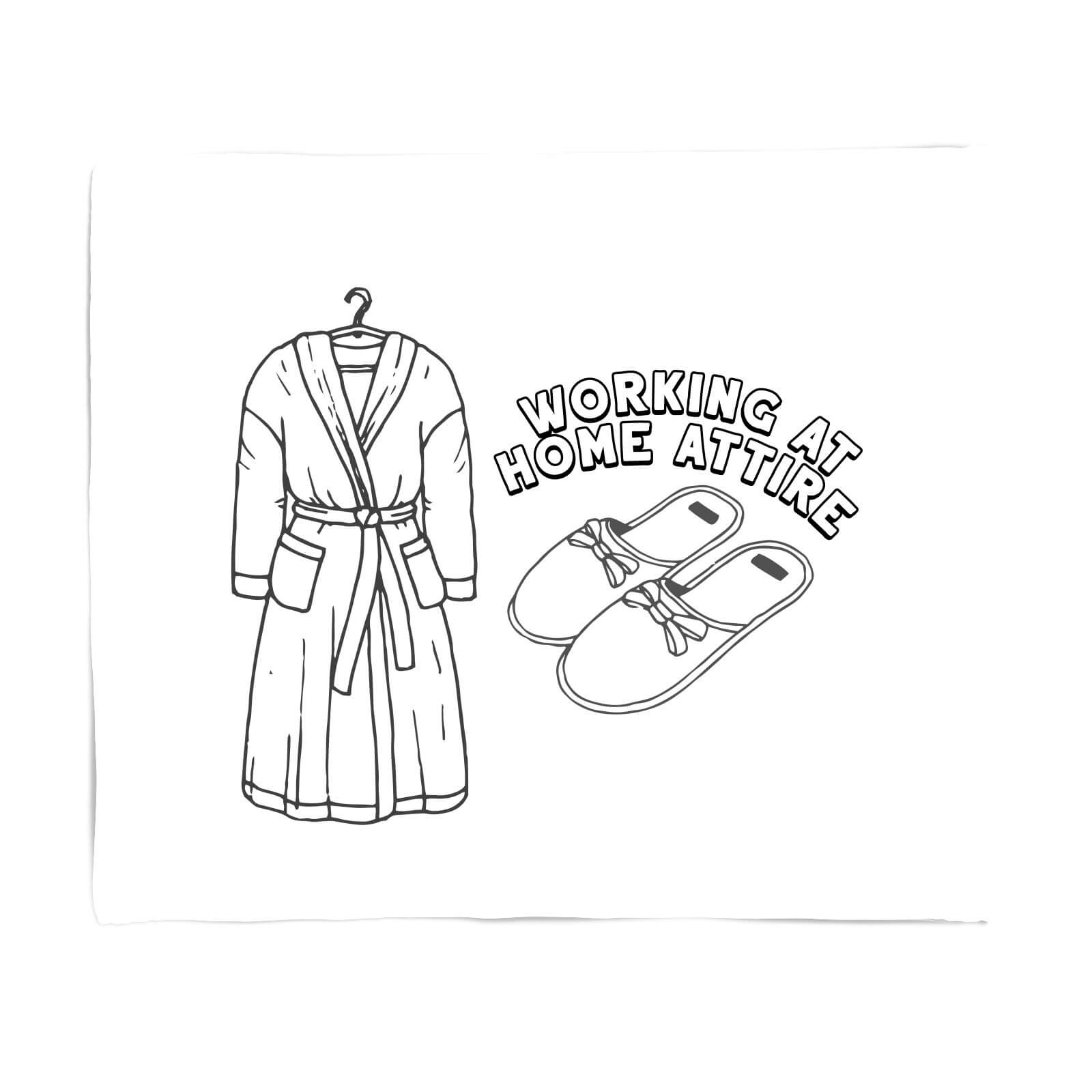 Working At Home Attire Fleece Blanket - S