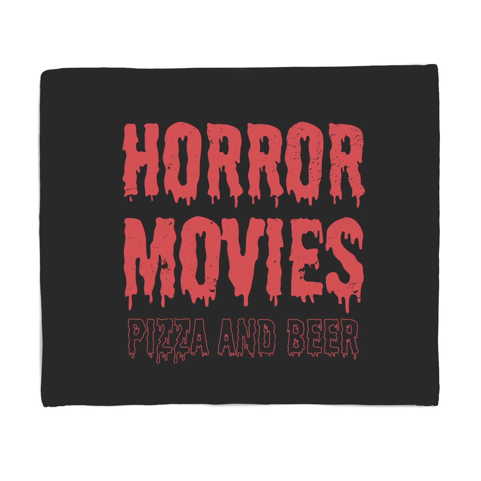 Horror Movie Pizza And Beer Fleece Blanket - S