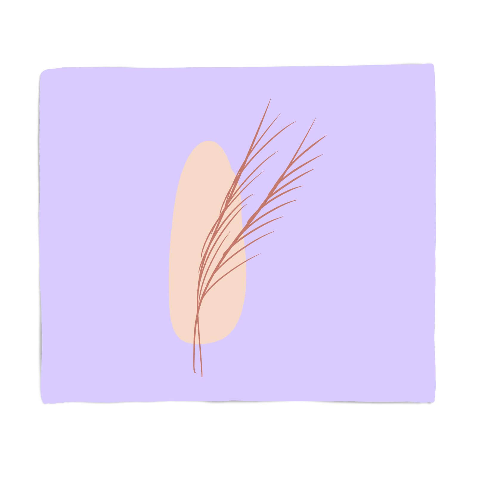 Abstract Leaf Fleece Blanket - S