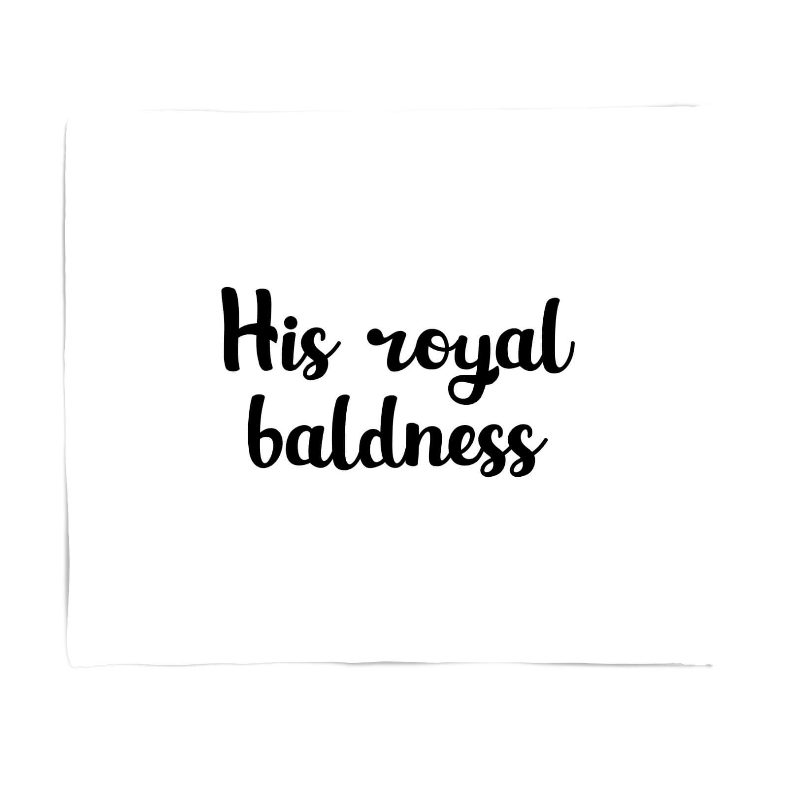 His Royal Baldness Fleece Blanket - S