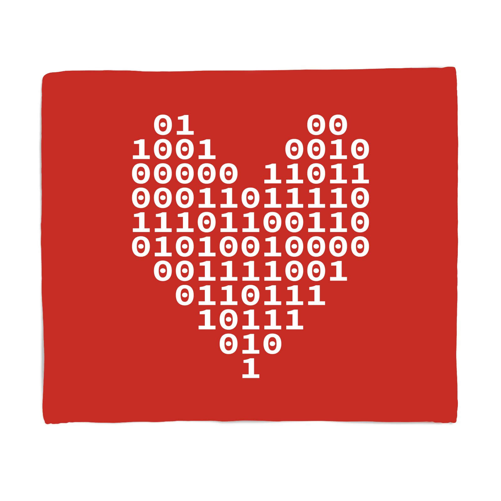 Binary Heart Fleece Blanket - S