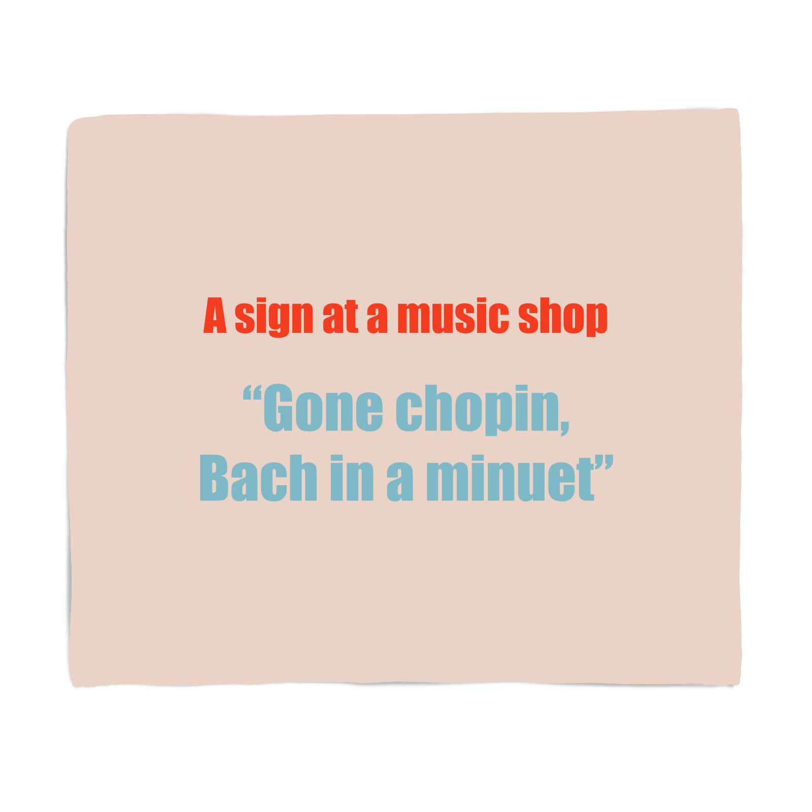 A Sign To A Music Shop Fleece Blanket - S