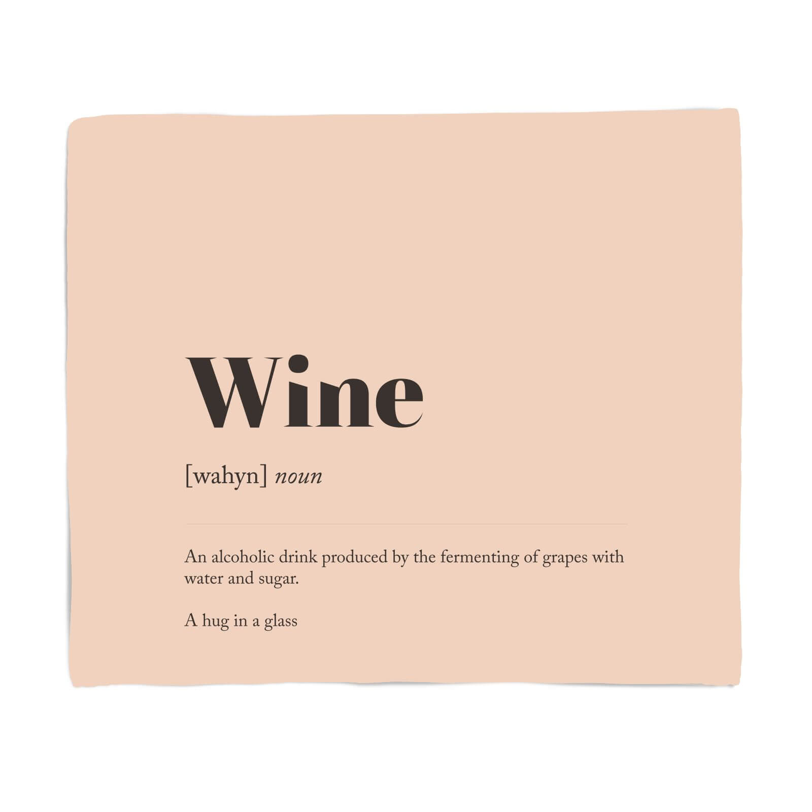 Wine Definition Fleece Blanket - S
