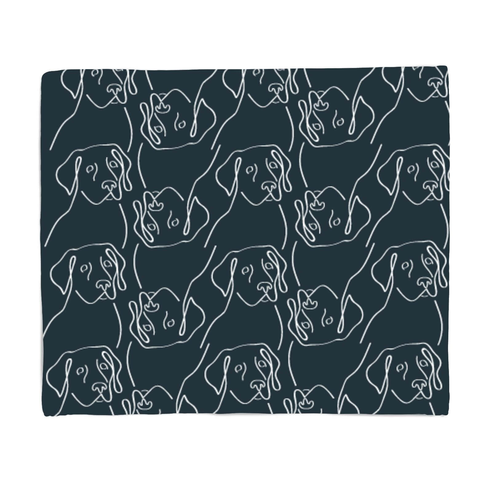 Abstract Dog Pattern Fleece Blanket - S