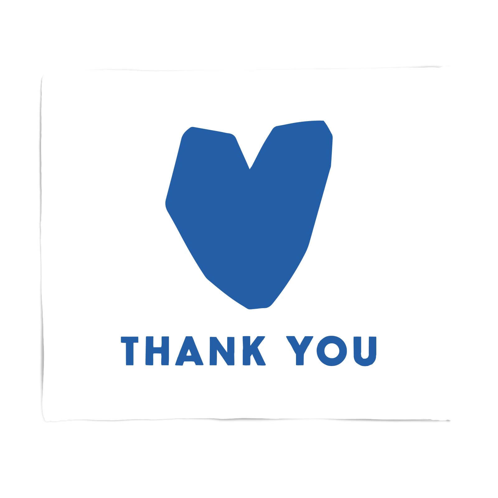 Blue Heart Thank You Fleece Blanket - S