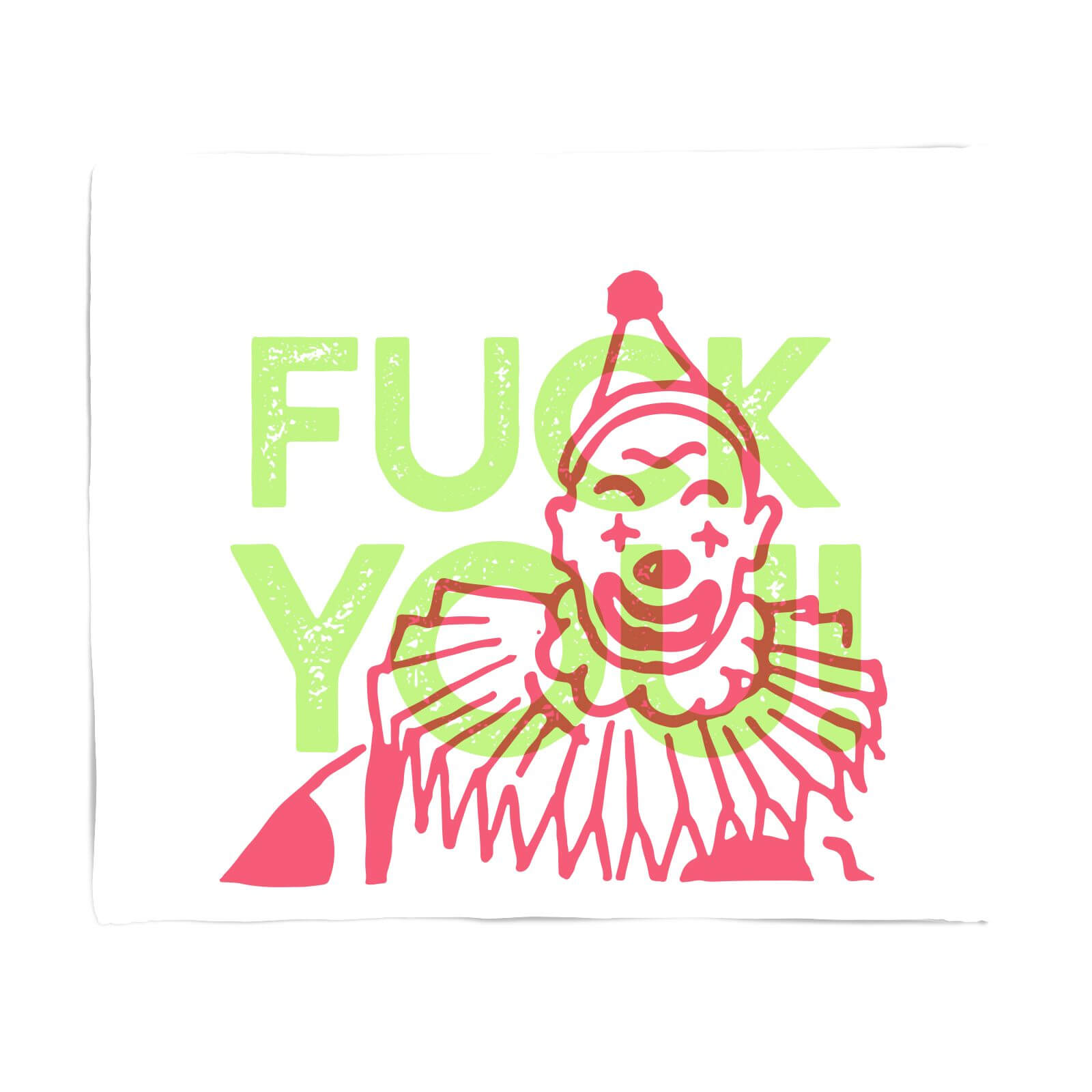 Fuck You Clown Fleece Blanket - S