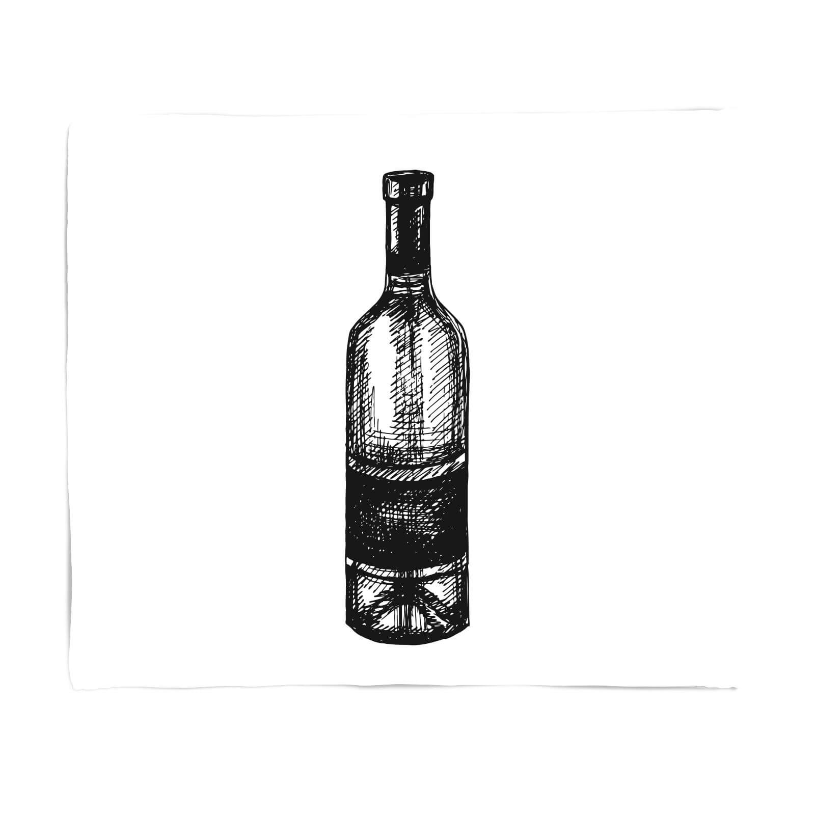 Wine Bottle Fleece Blanket - S