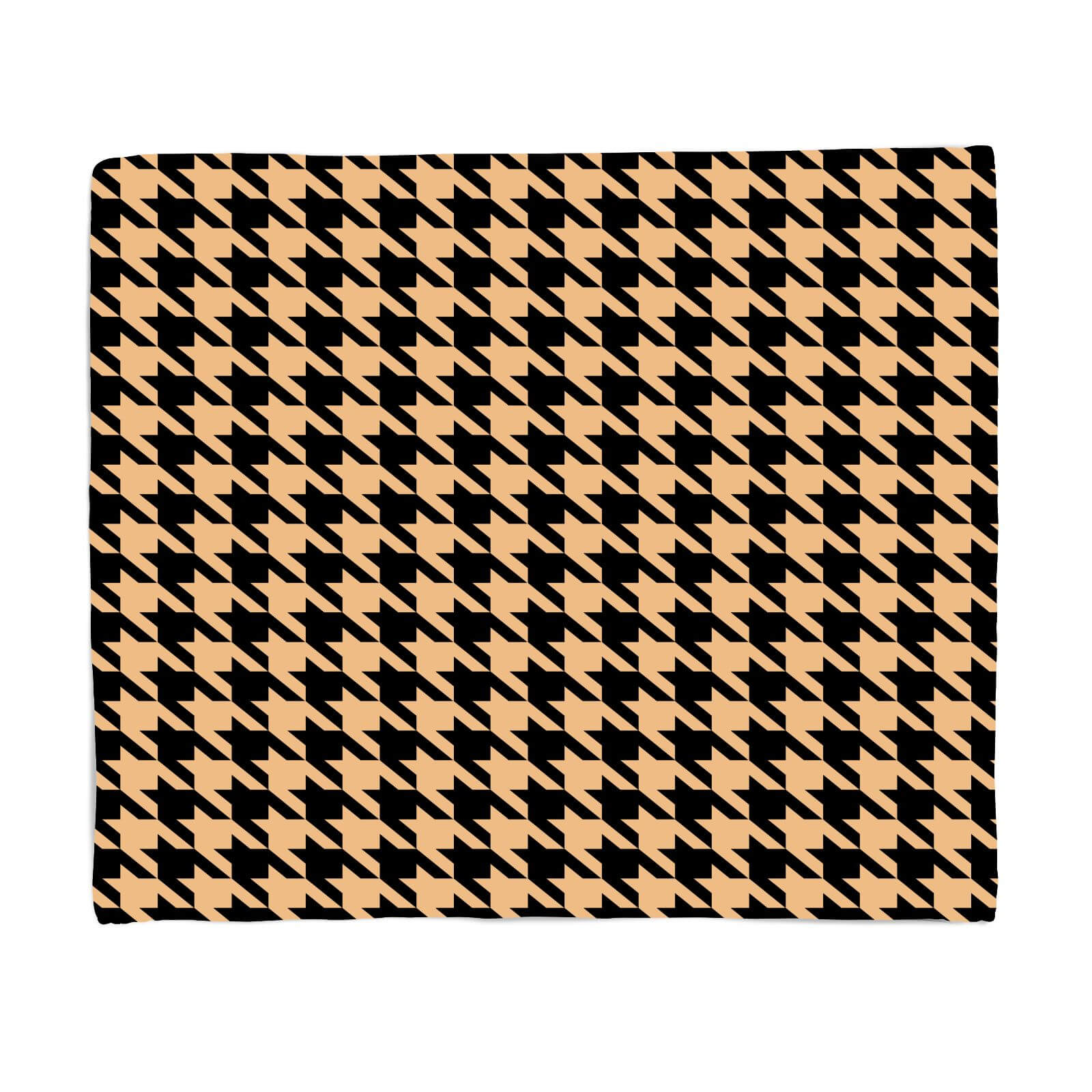 Biege Dogtooth Fleece Blanket - S
