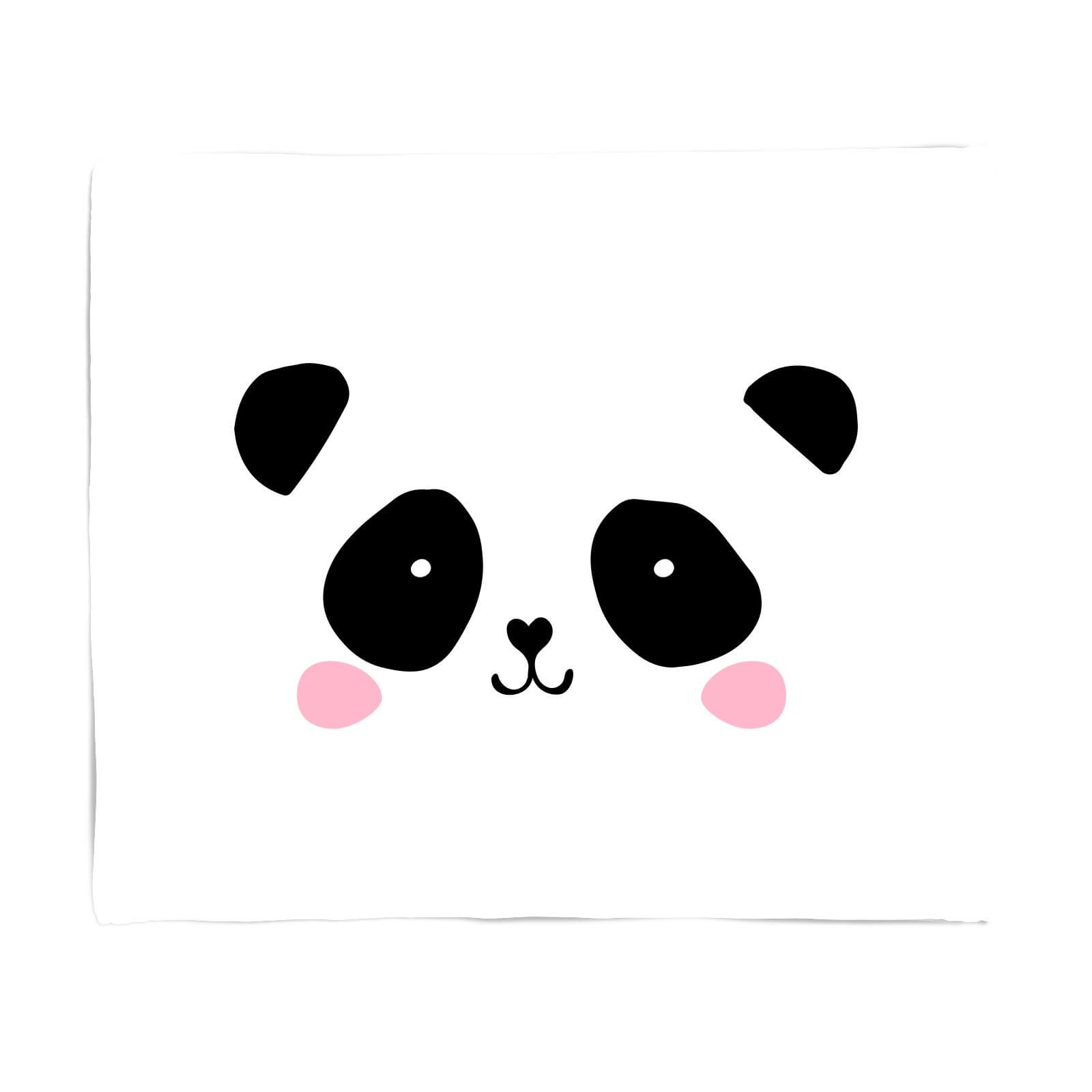 Cute Panda Face Fleece Blanket - S