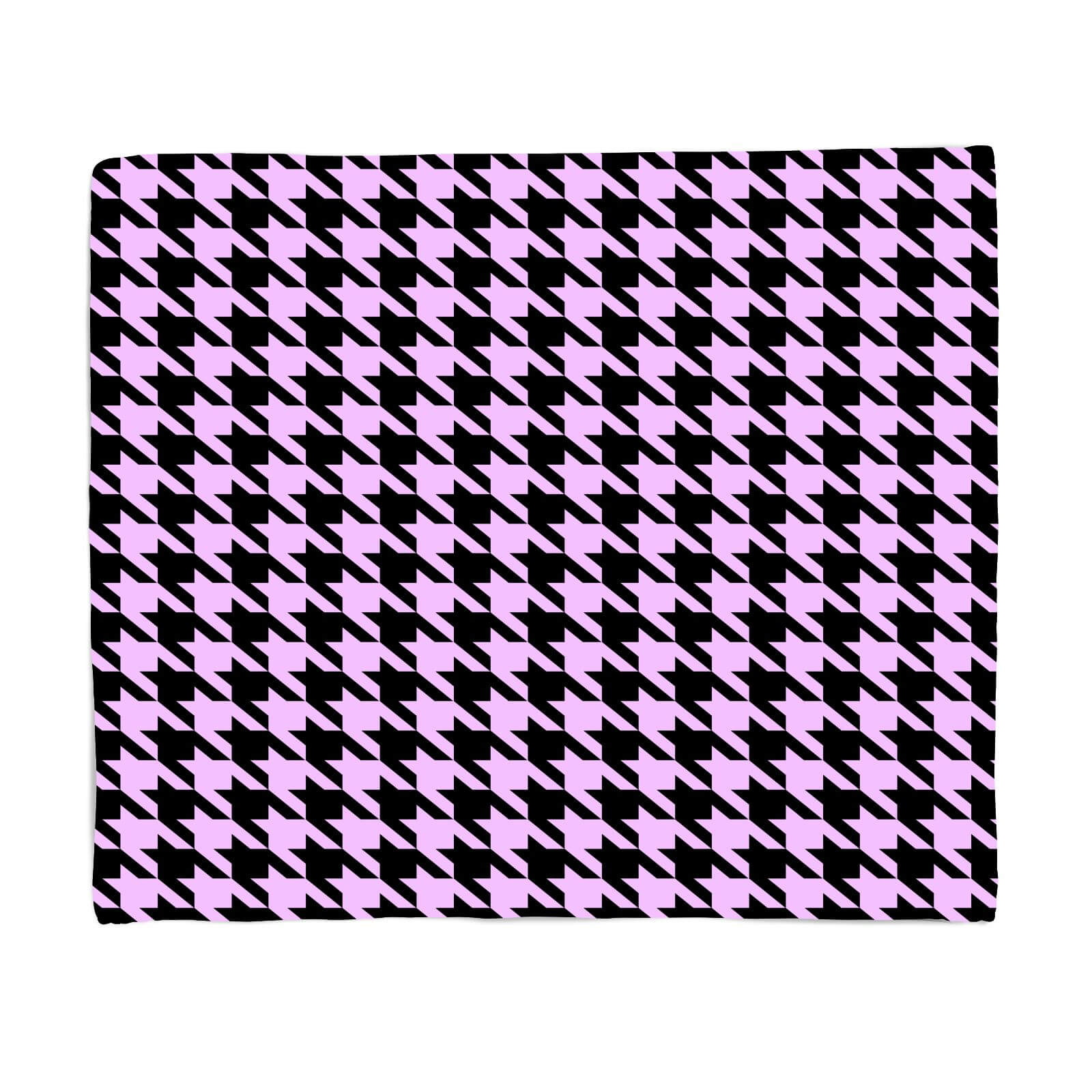 Light Pink Dogtooth Fleece Blanket - S