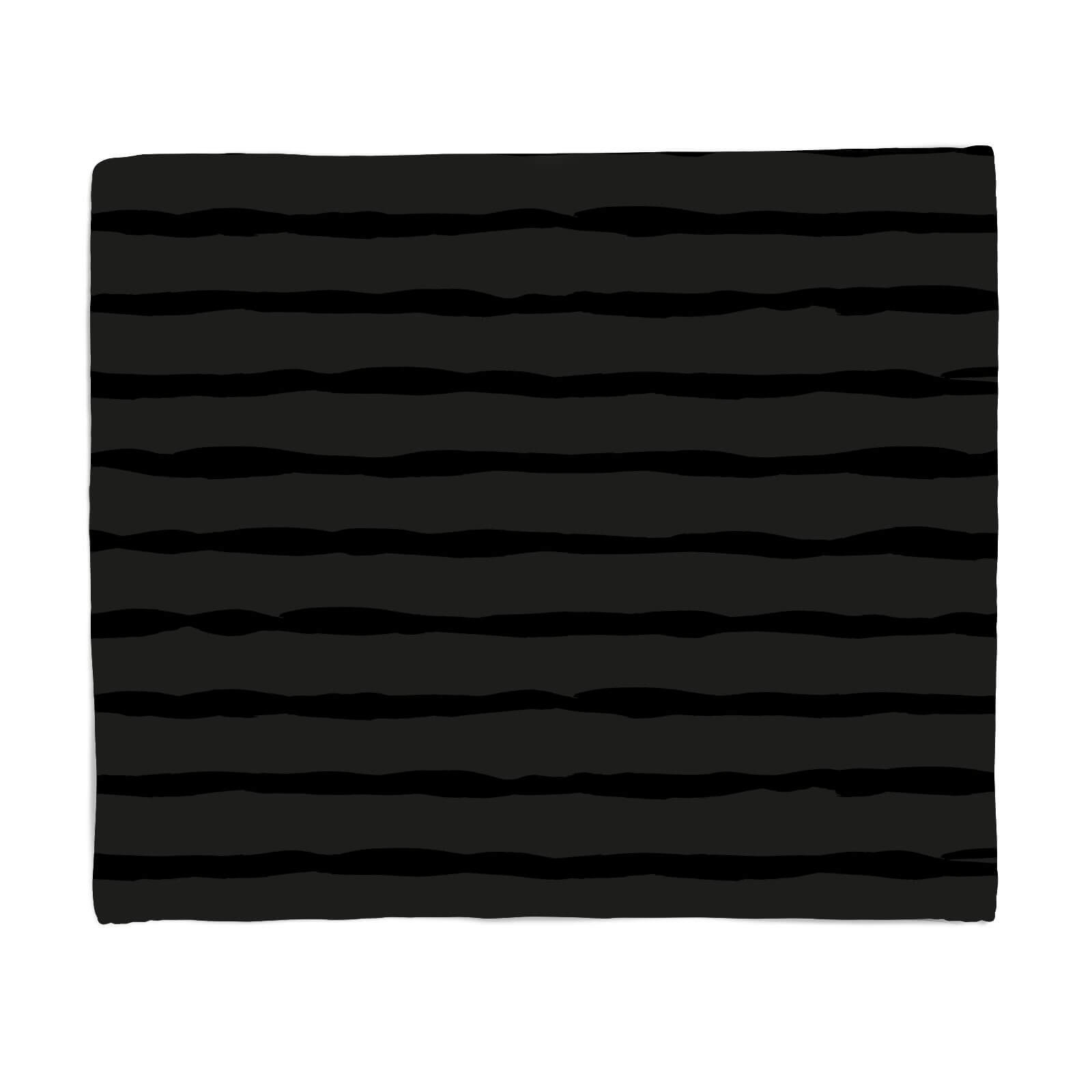 Inky Stripes Fleece Blanket - S