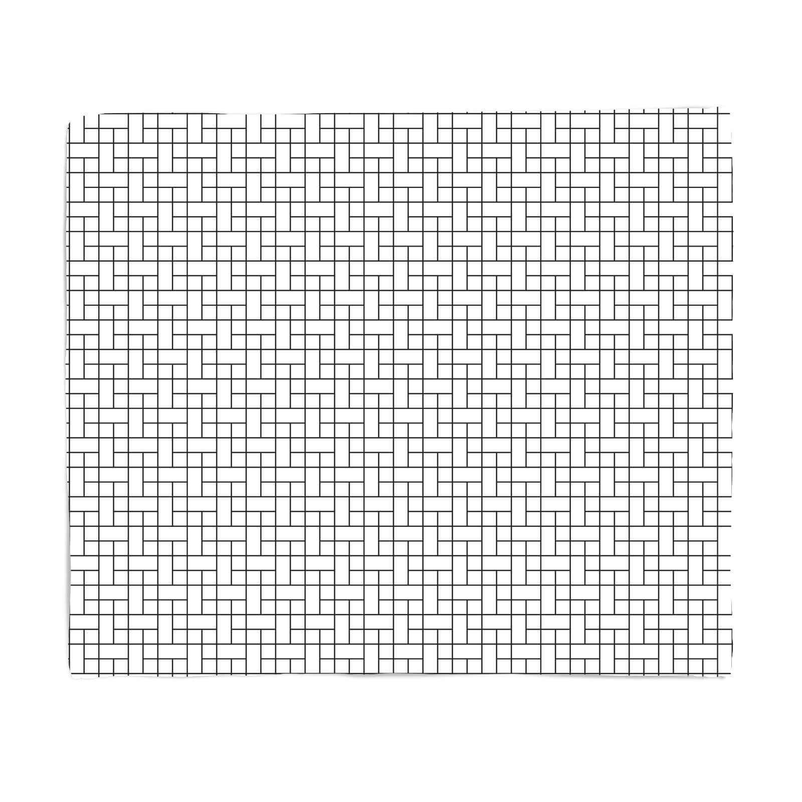 Linear Rectangle Fleece Blanket - S