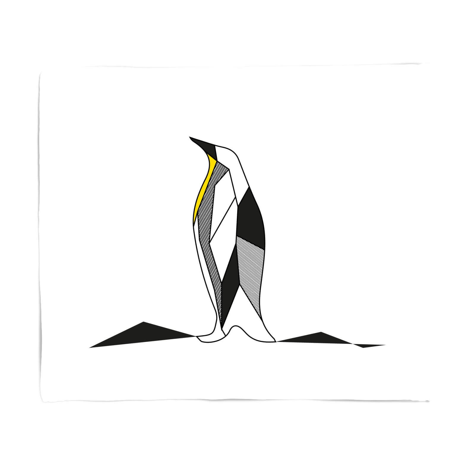 Geometric Penguin Fleece Blanket - S