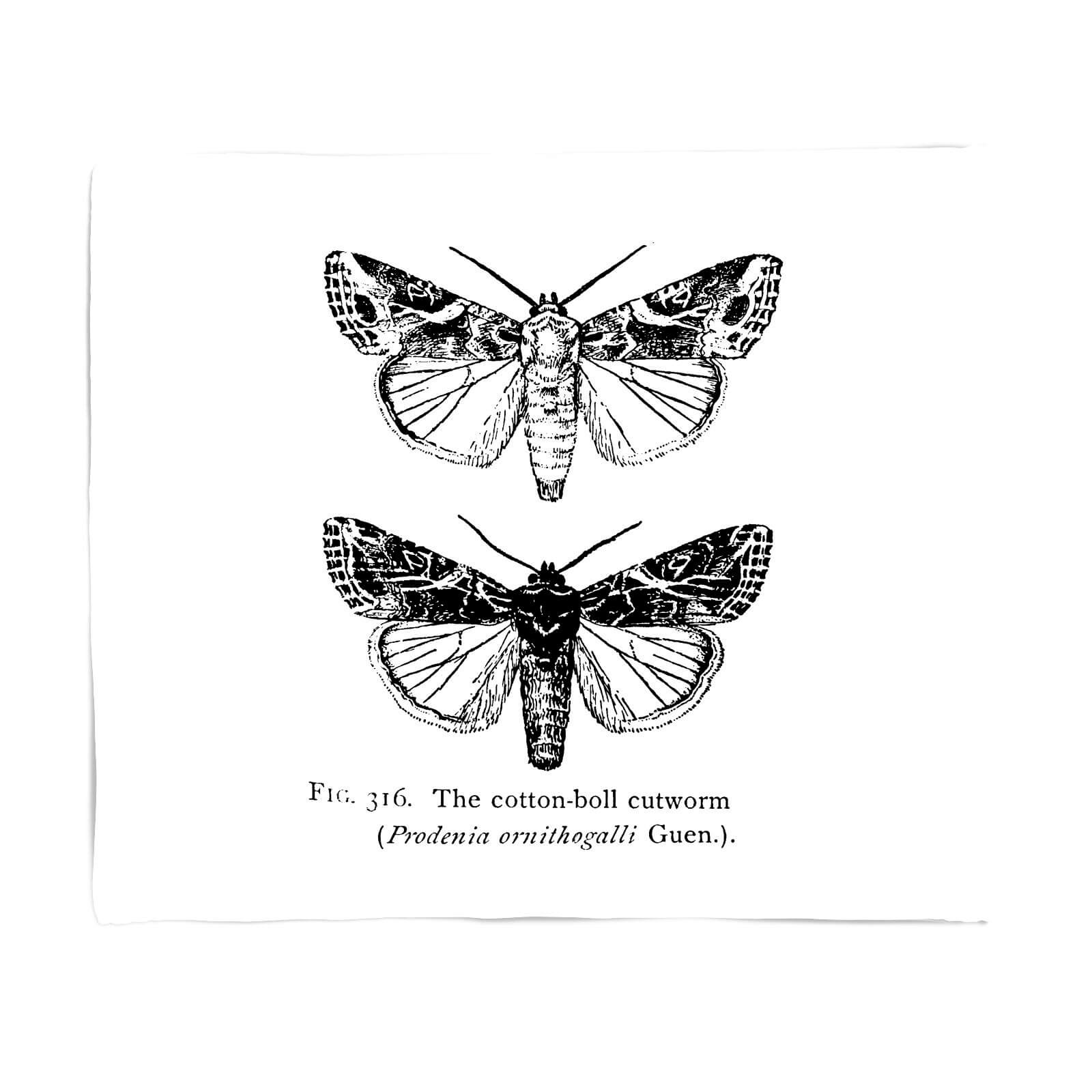 Moth Fig. Fleece Blanket - S