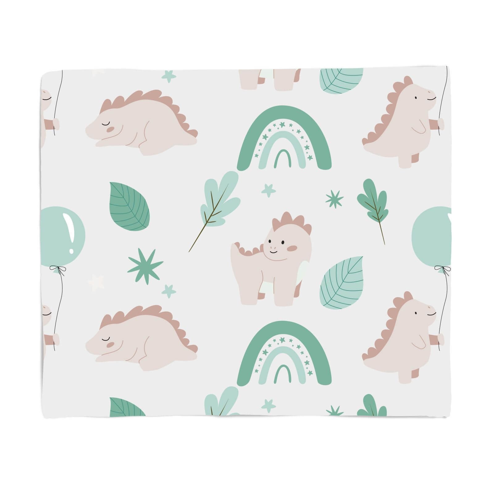 Dusty Pink Dino Fleece Blanket - S