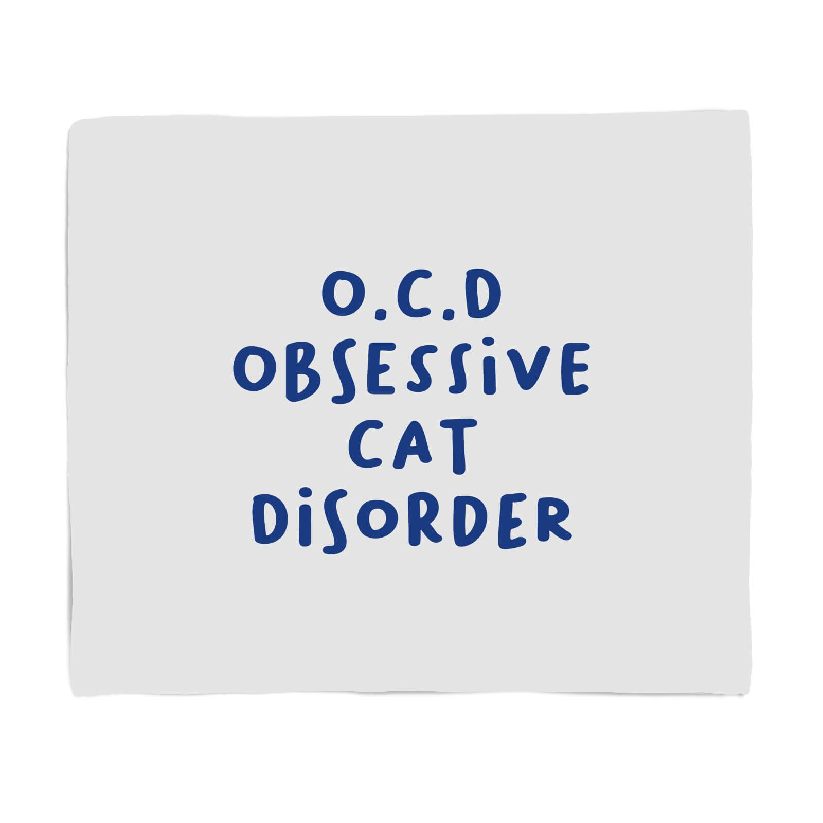 O.C.D Obsessive Cat Disorder Fleece Blanket - S