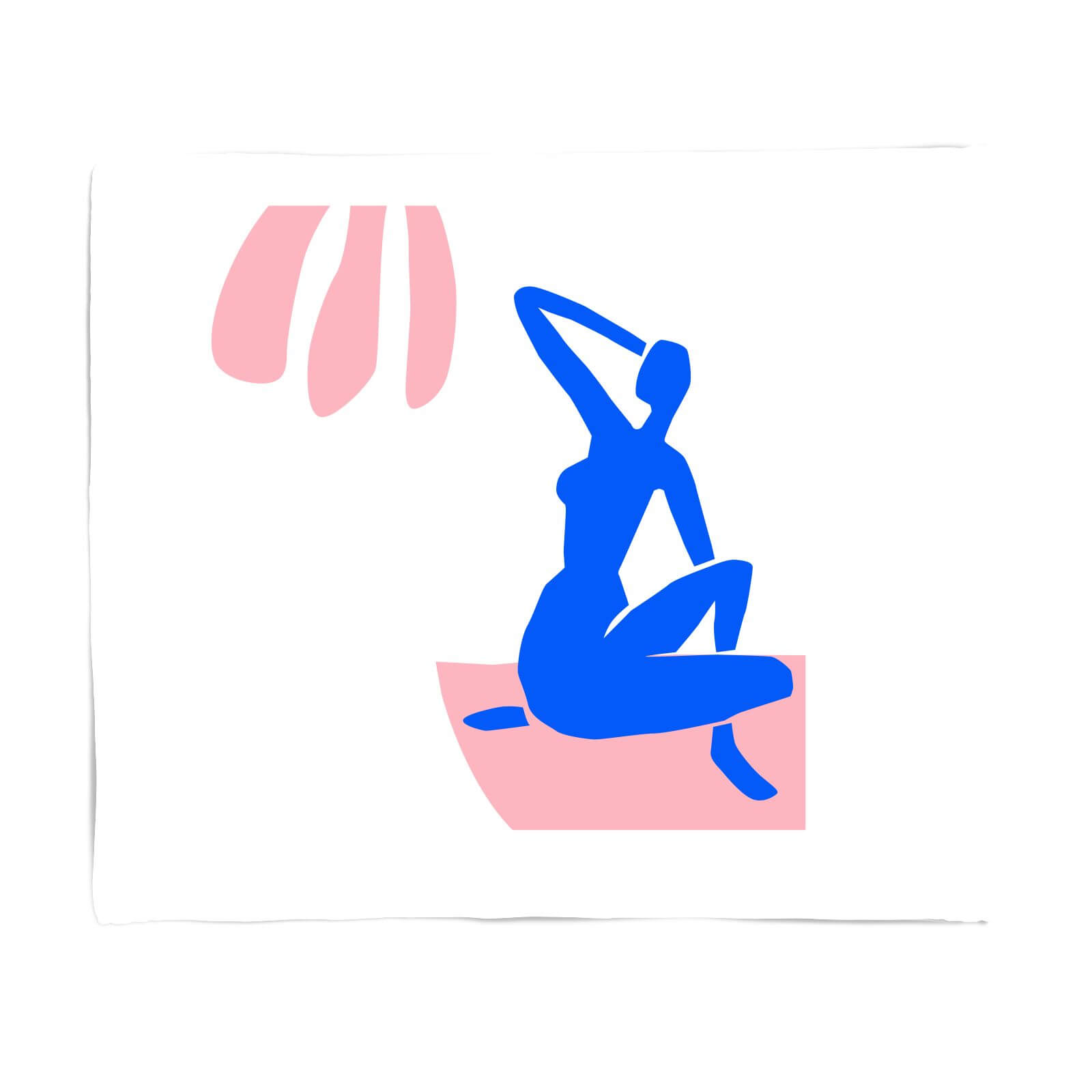 Silhouete Woman Fleece Blanket - S