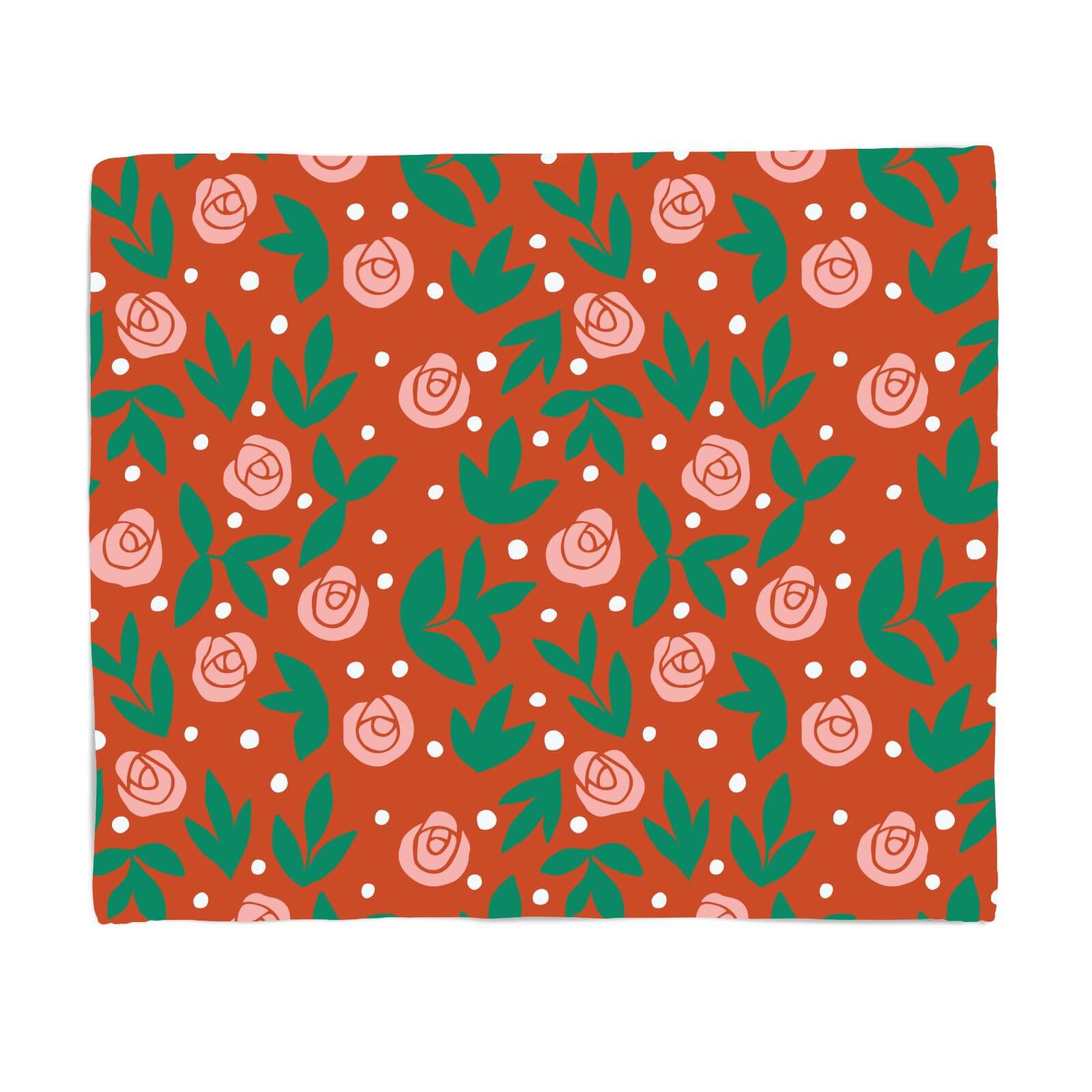 Rose Bush Fleece Blanket - S