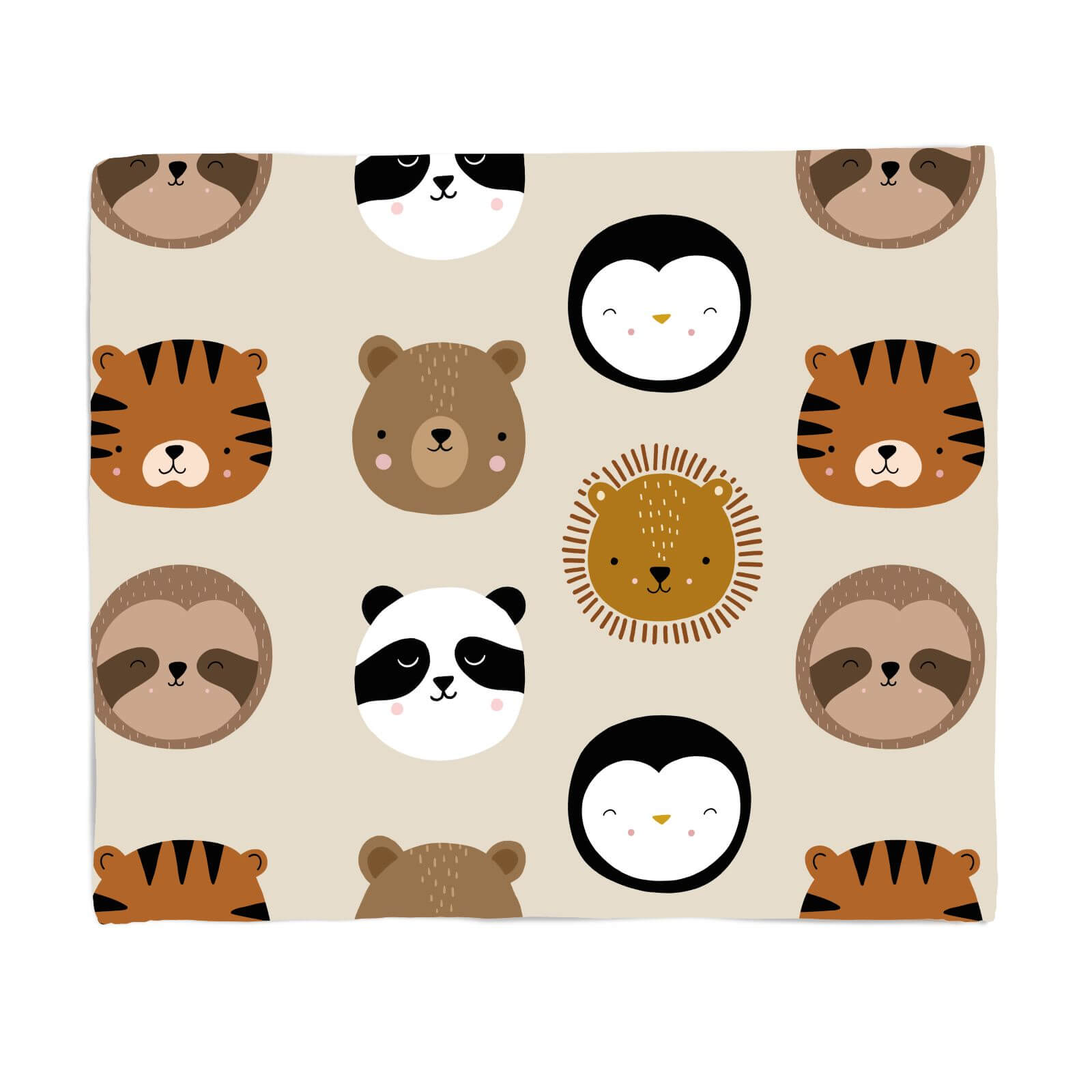 Animal Pattern Fleece Blanket - S